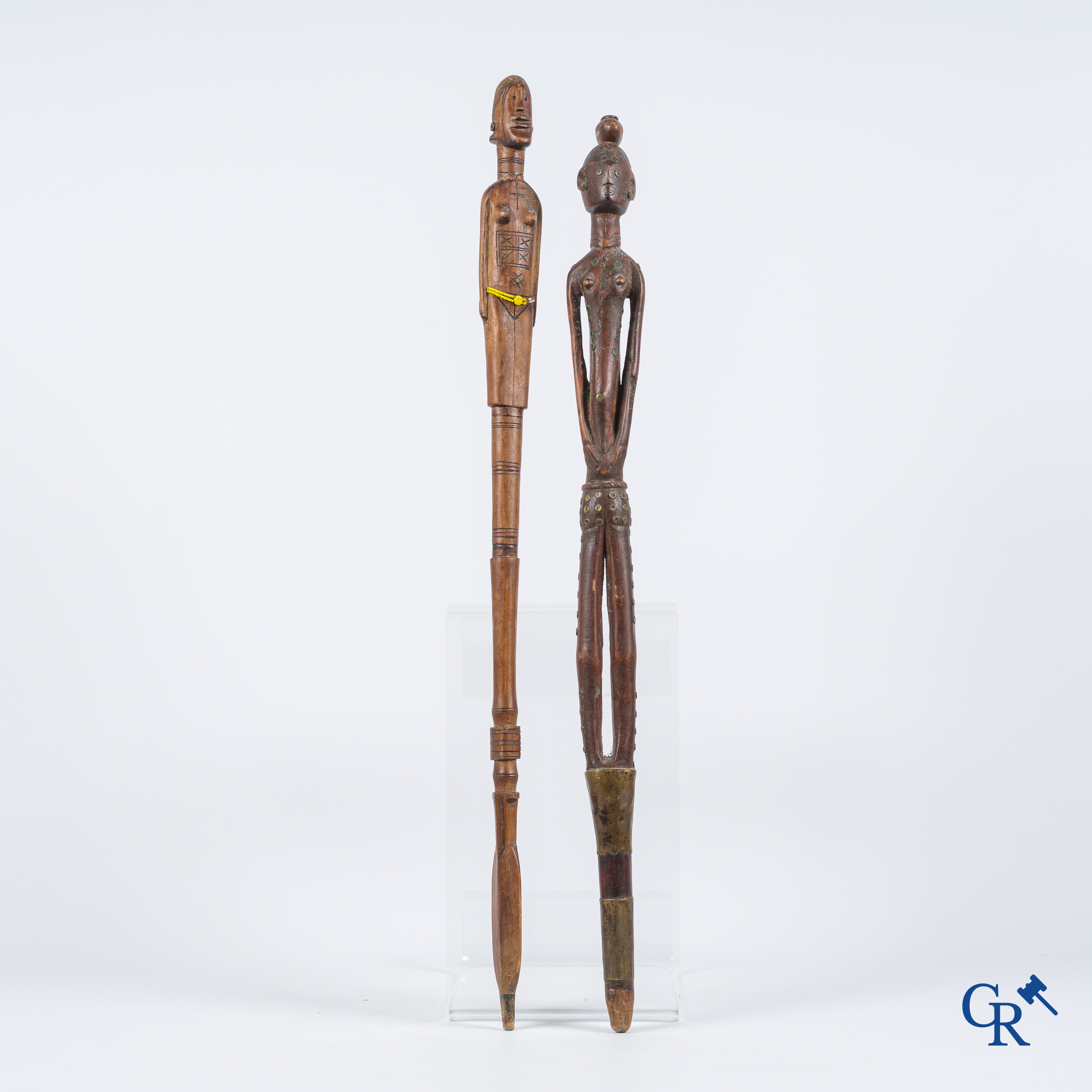 Tribal art. 2 African ceremonial sceptres.