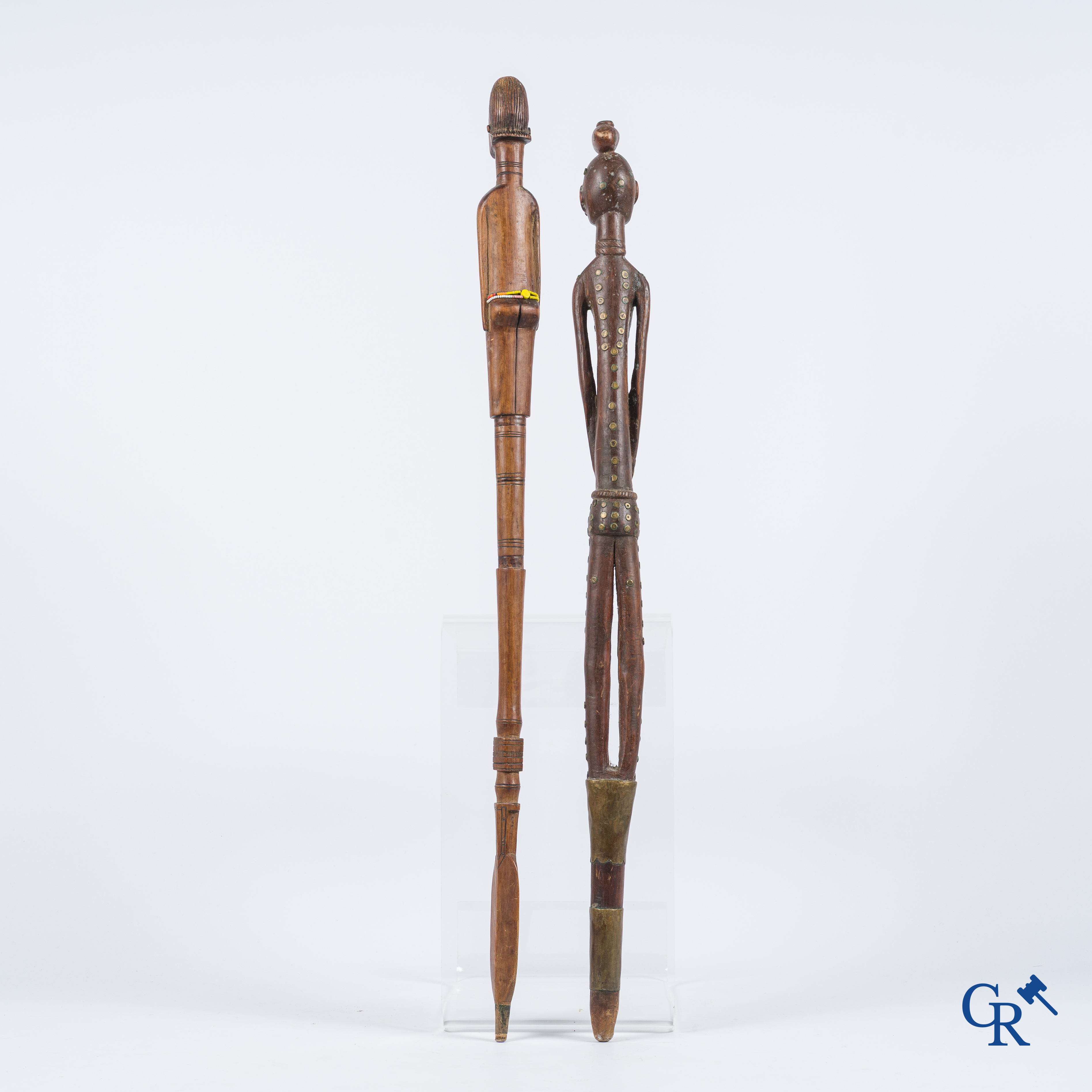 Tribal art. 2 African ceremonial sceptres.