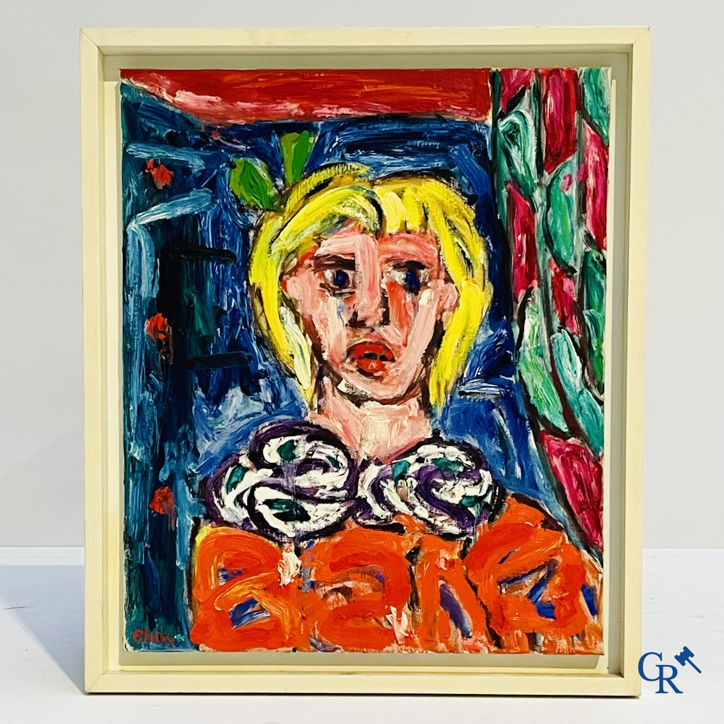 Etienne Elias (1936-2007) (*) Jacqueline Van Loo. Olieverf op doek. Gesigneerd.