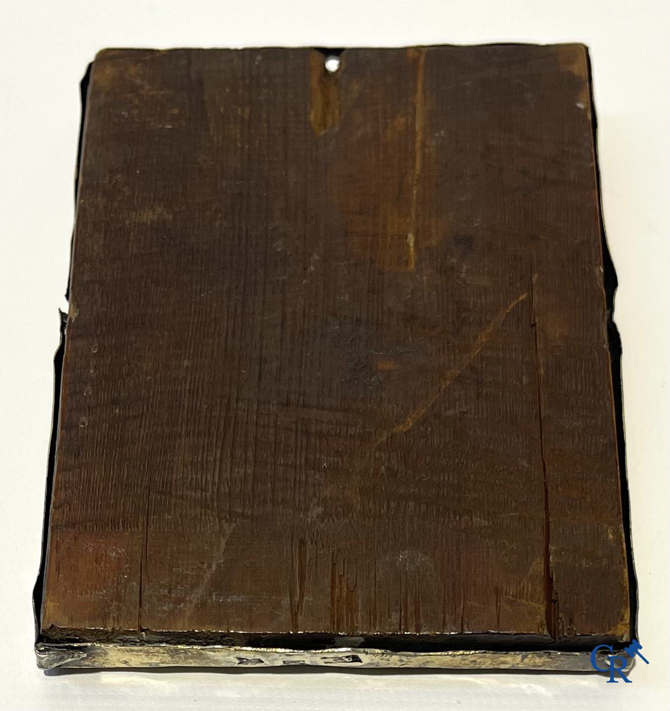 Russian work. 2 icons with silver oklad. Smallest icon dated 1823 and silver grade 875°/00, 84 zolotniks.