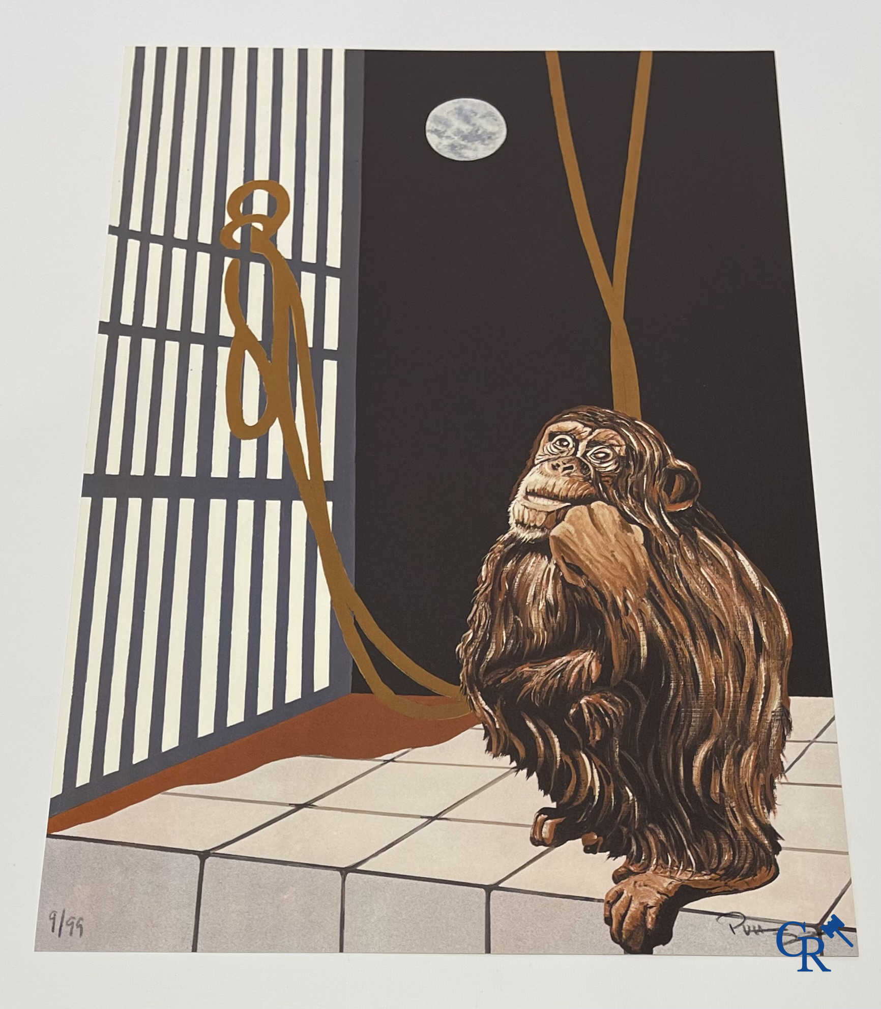 Paul Van Hoeydonck, Kosmo Notes. Bronzen sculptuur gesigneerd en genummerd 9/35 in originele doos met map Arte Press.