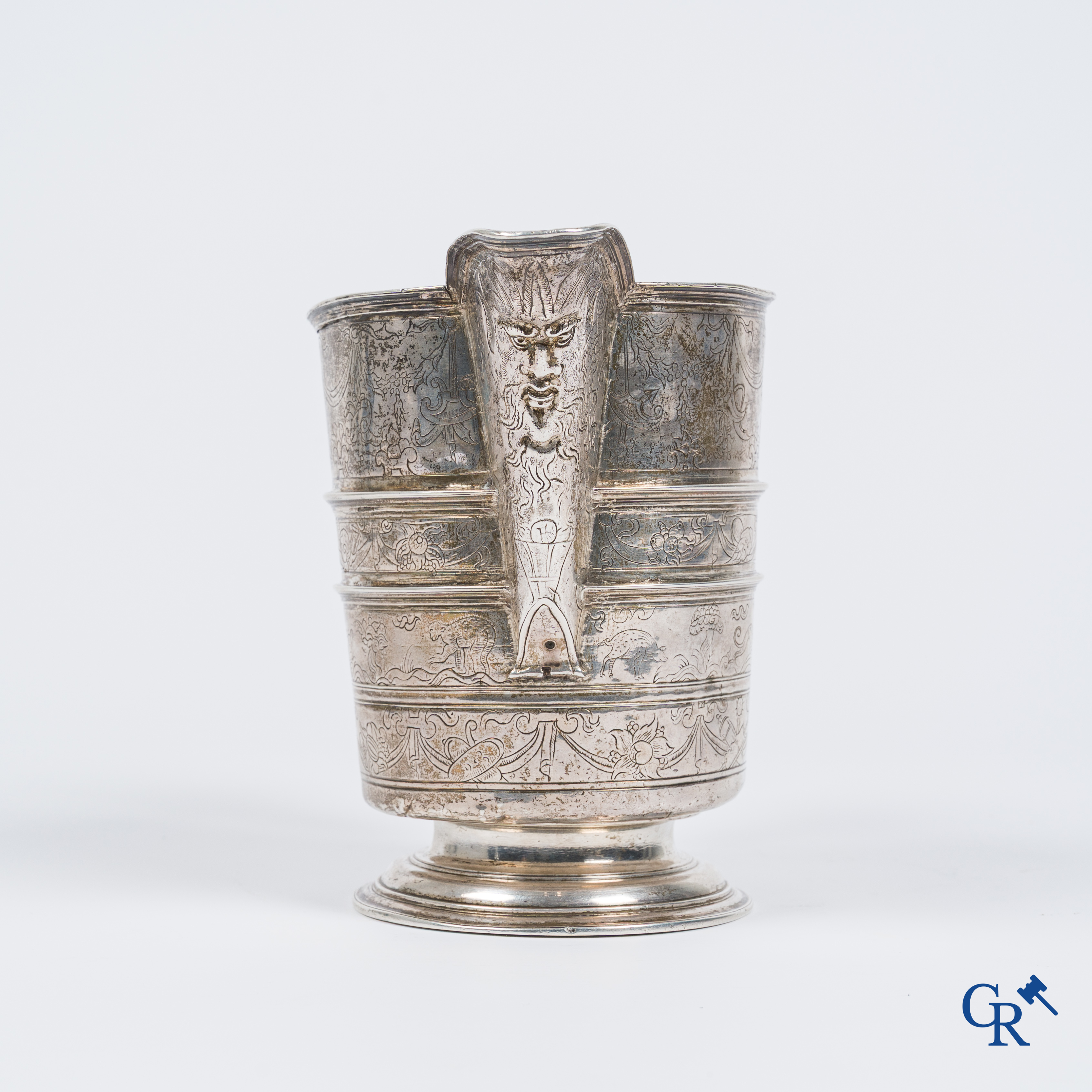 Silver. Rare and large silver Renaissance ewer, Jarro de Pico. Spain, Habsburg period. Circa 1580-1600.