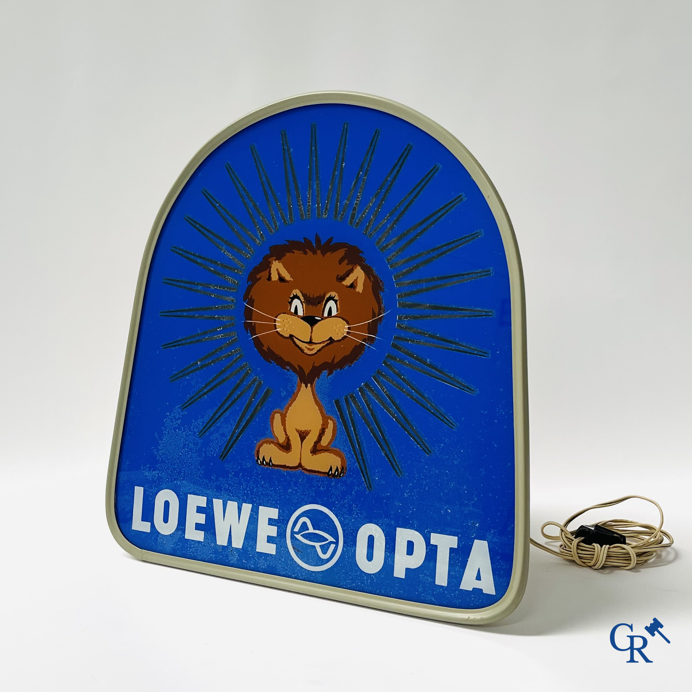 Loewe Opta, publiciteits lichtreclame voor radio's van Loewe Opta. 50'er-60'er jaren.