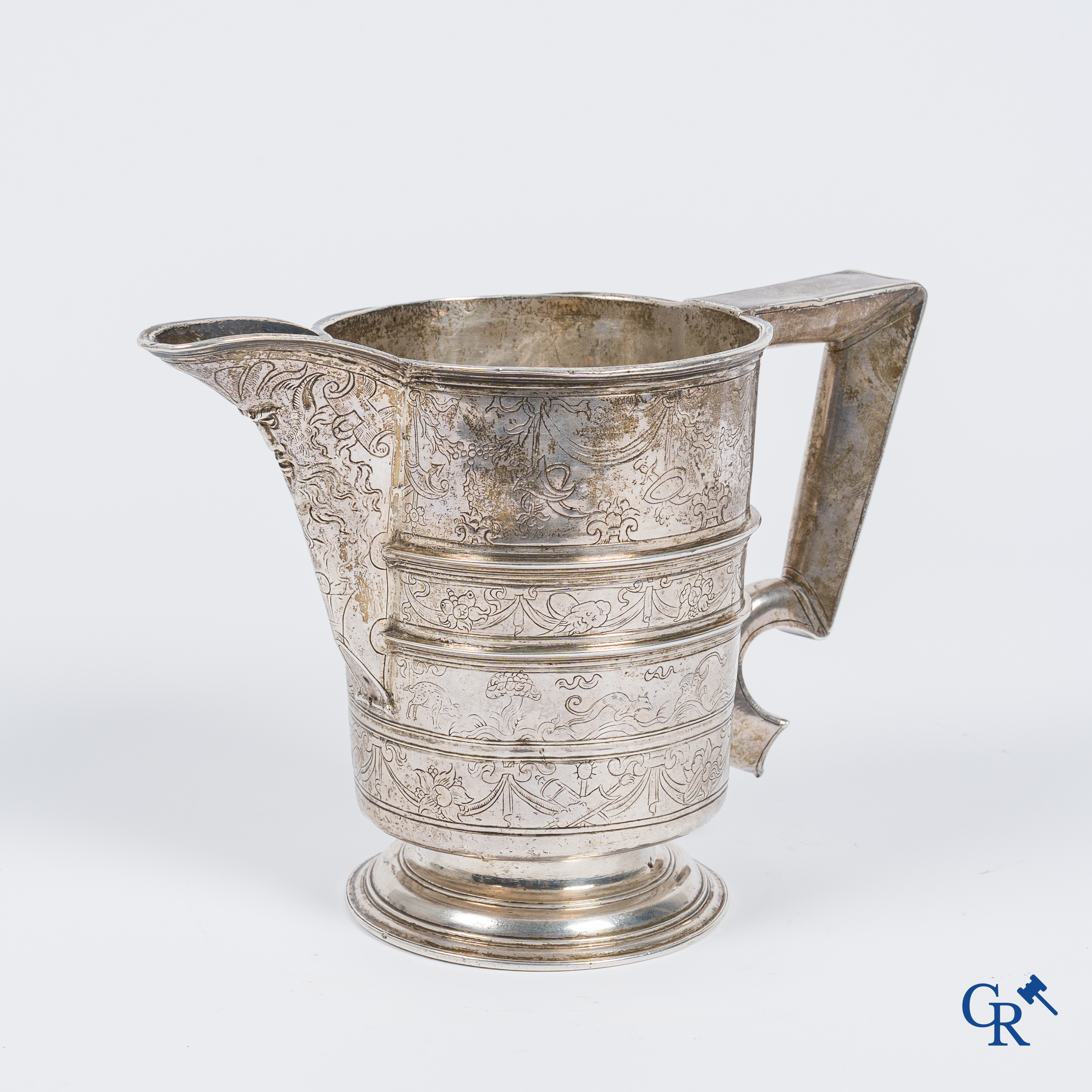 Silver. Rare and large silver Renaissance ewer, Jarro de Pico. Spain, Habsburg period. Circa 1580-1600.