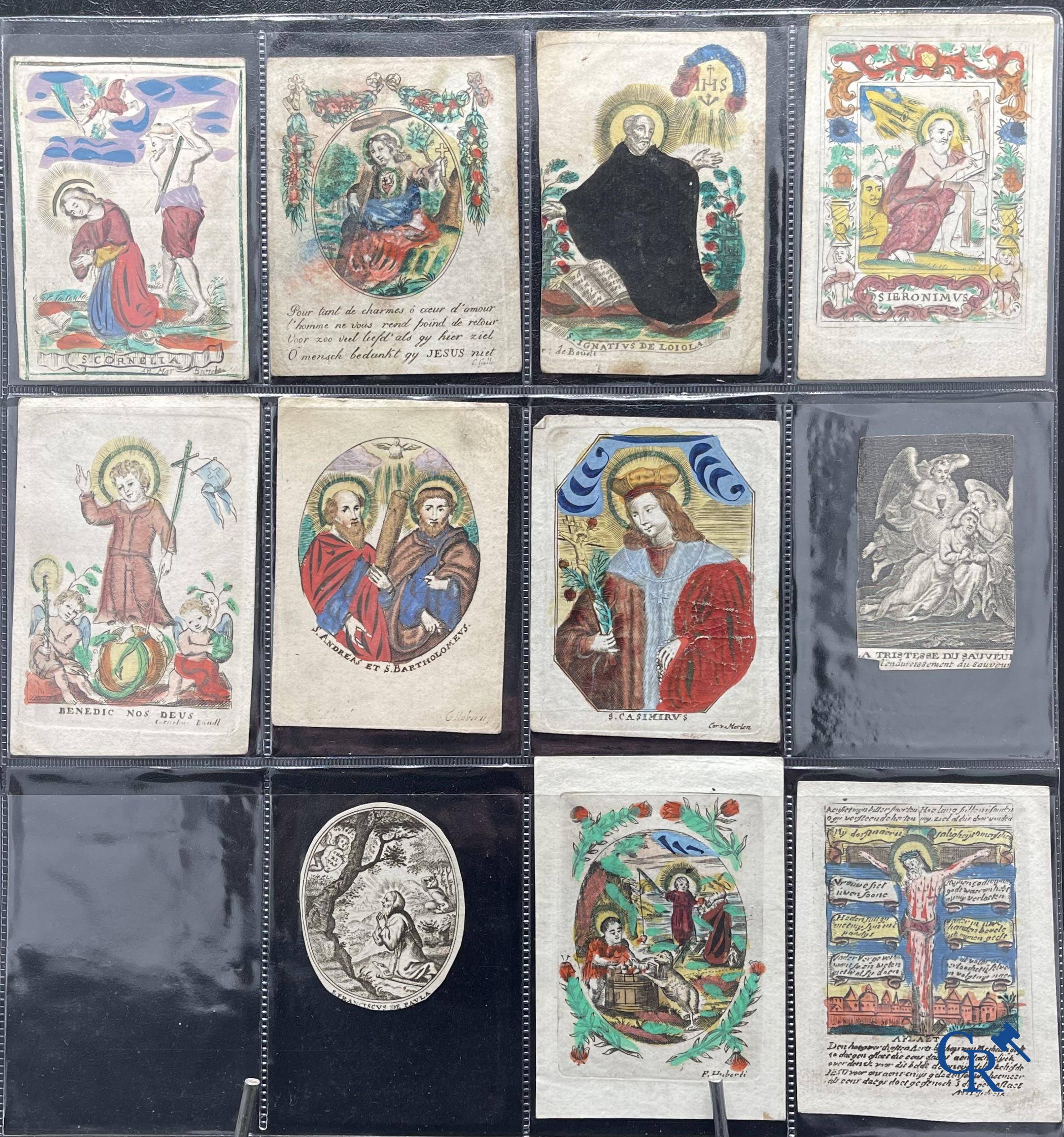 Religious objects: Important collection of pious images and devotion prints, Flanders, 17th-18th-19th centuries.