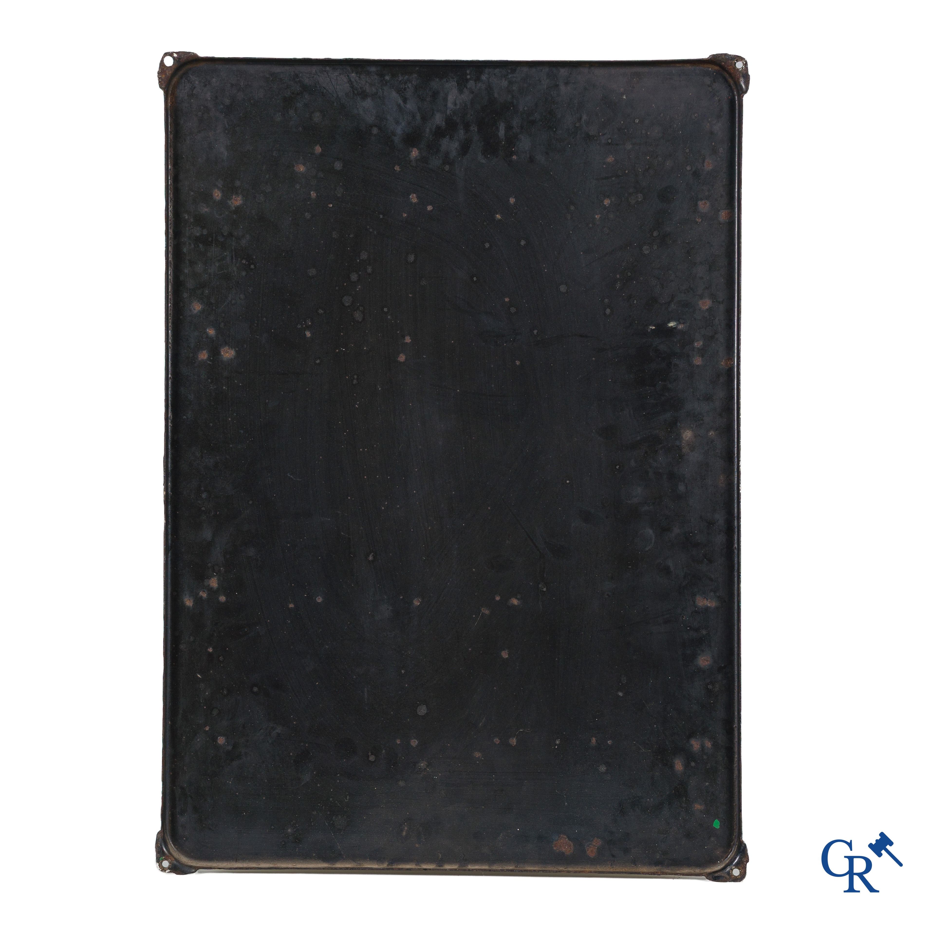 Semois Mon Tabac, Tabak Welta. A pair of enamel advertising signs for Achille Welle tobacco products. 1954.