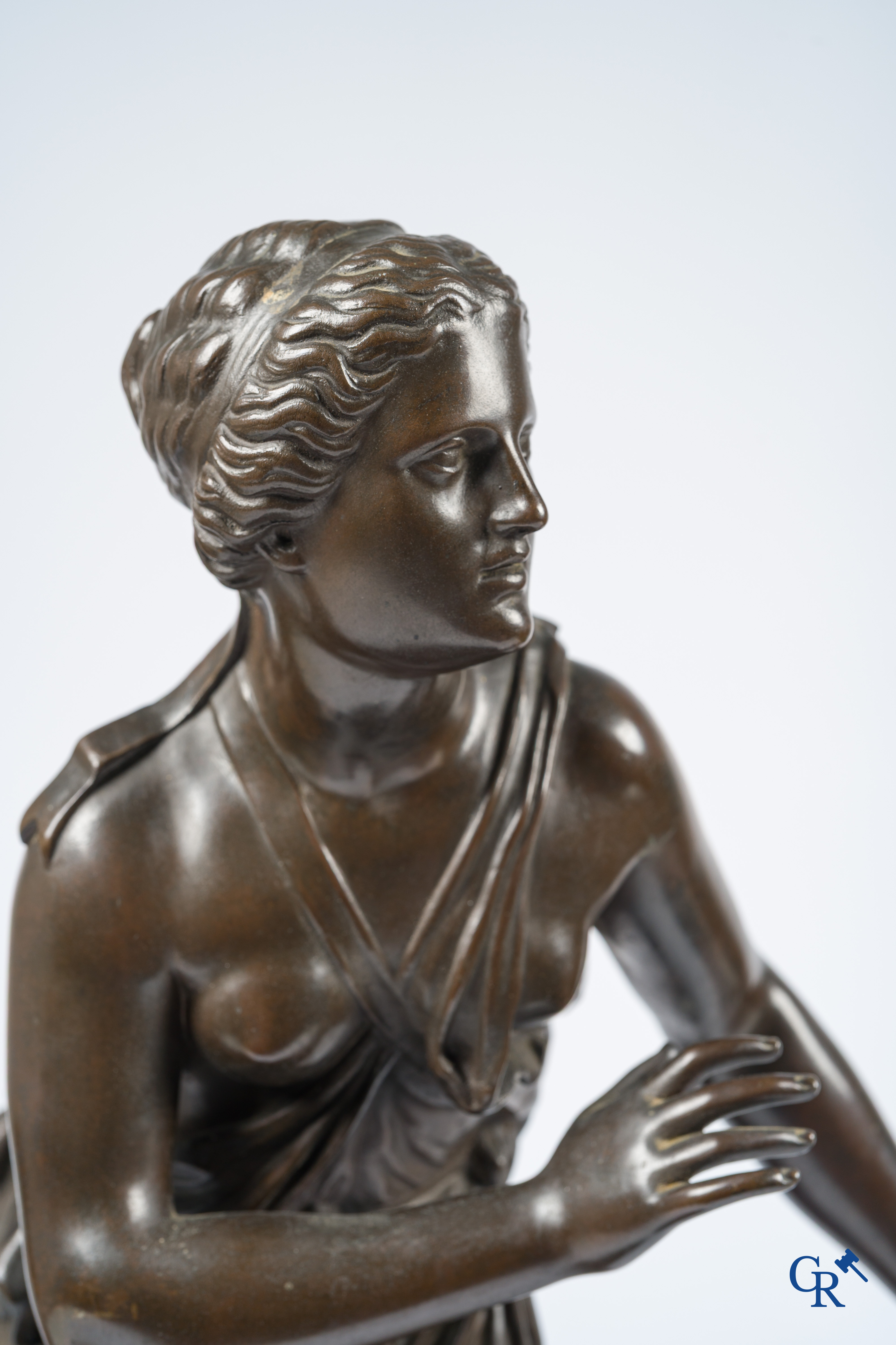 Pierre Lepautre and Guillaume Ier Coustou (after). Atalante and Hippomène. Imposing pair of bronze statues, circa 1880.