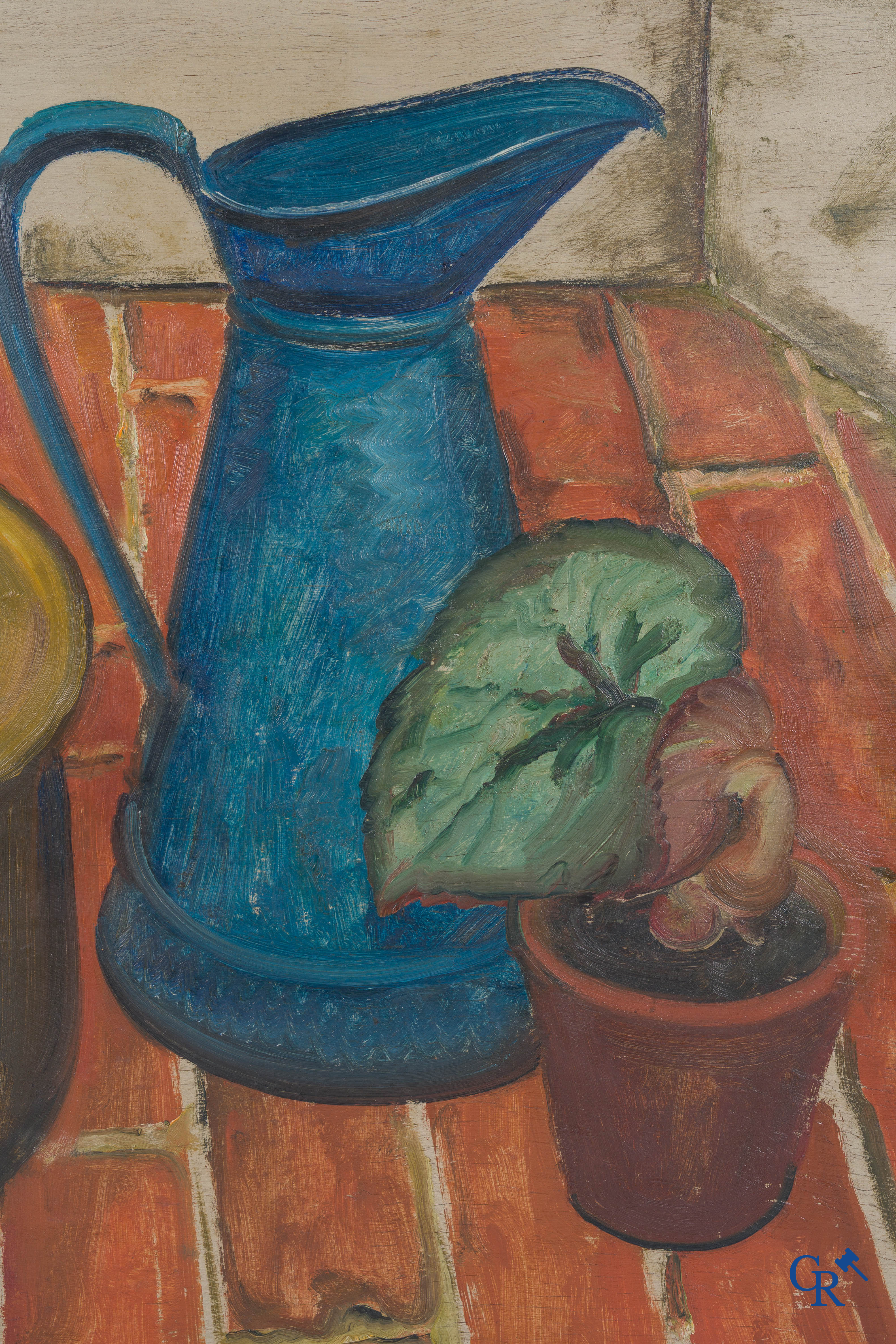 Prosper De Troyer (1880-1961) Stilleven, olie op paneel, 1924. Gesigneerd linksboven.