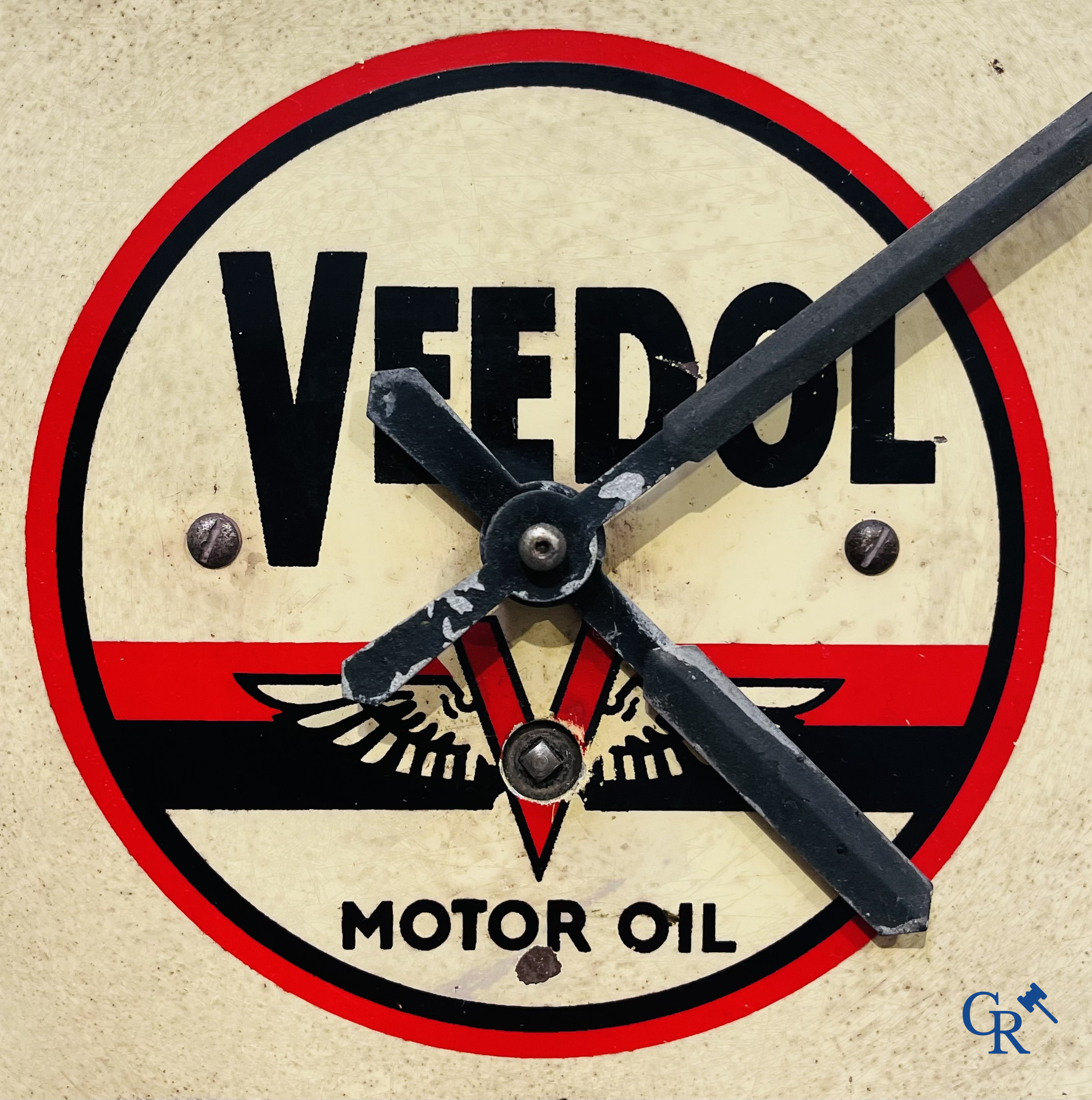 Veedol, een kavel met verschillende reclame objecten voor Veedol motor olie. 50'er-60'er jaren.