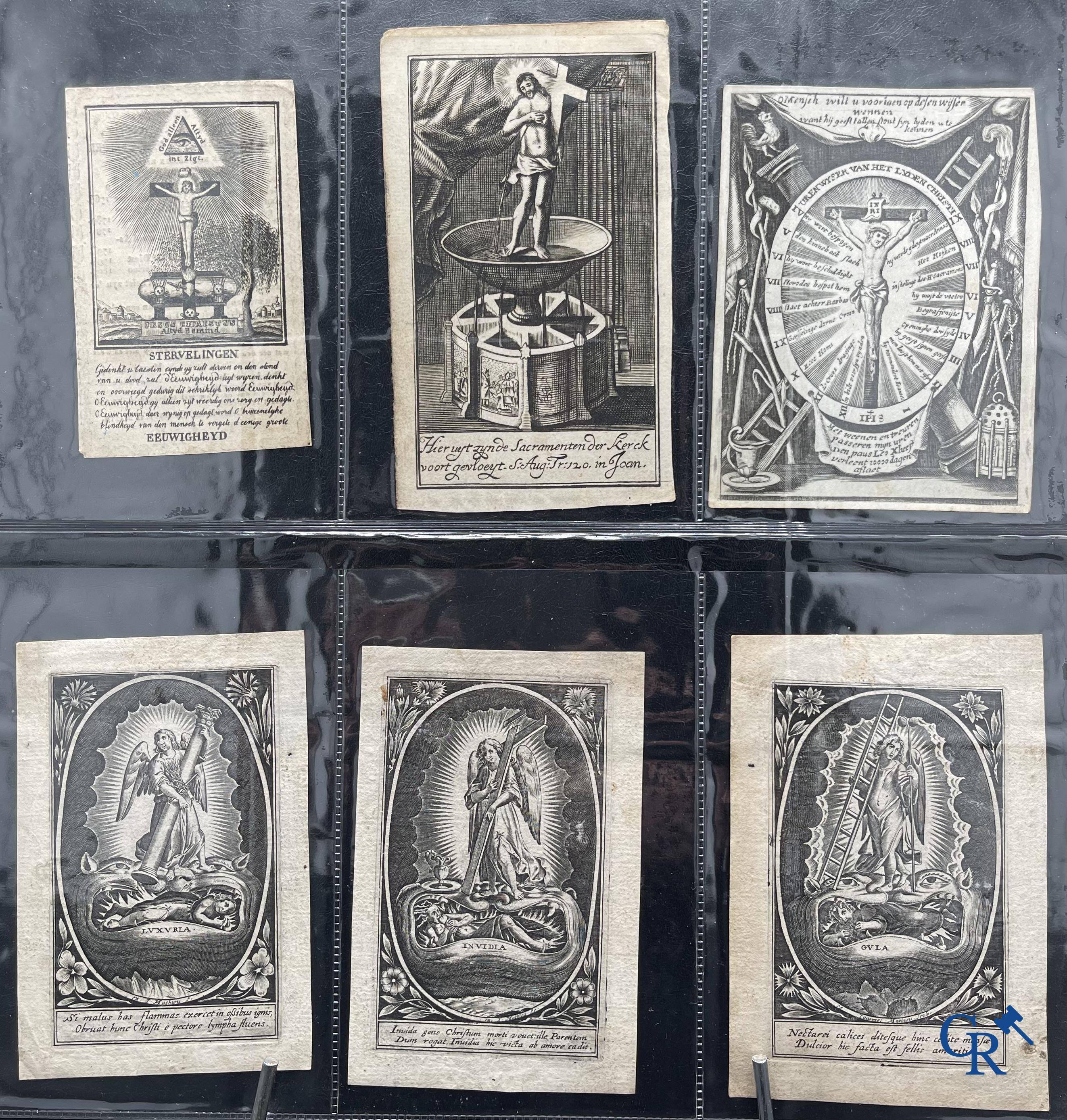 Religious objects: Important collection of pious images and devotion prints, Flanders, 17th-18th-19th centuries.