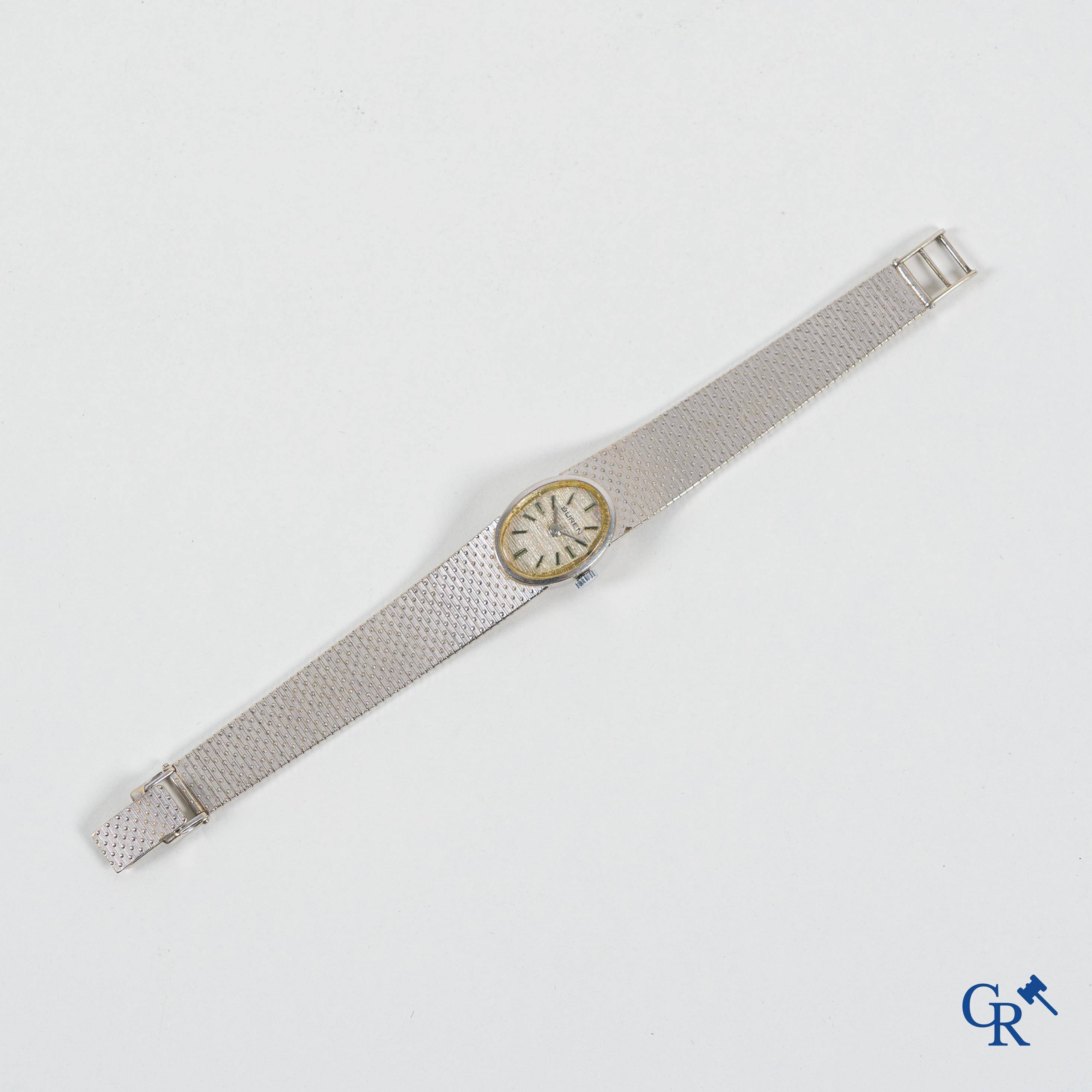 Watches, a ladies wristwatch Buren in white gold 750°/00.