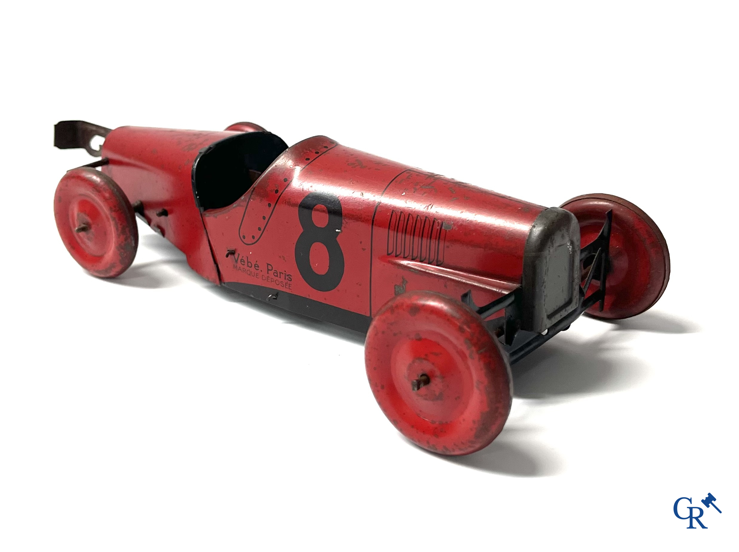 Mechanisch speelgoed, Vébé Paris, Made in France. Een blikken auto 1911 Model T Ford Racer.