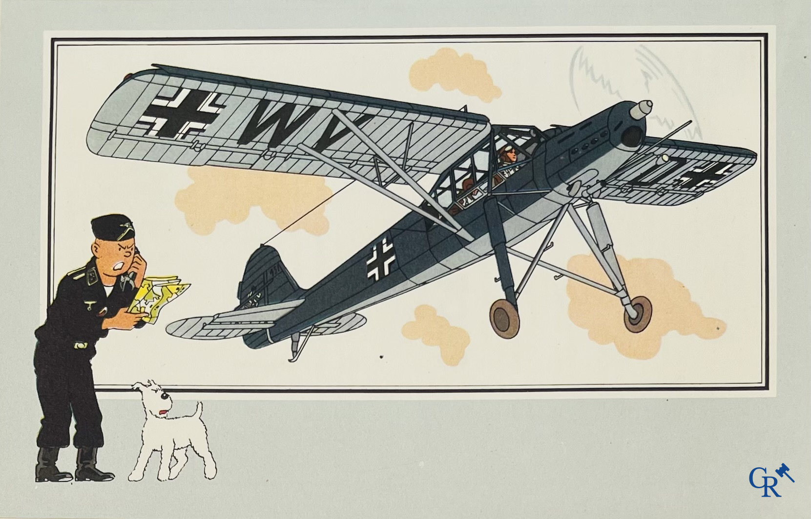 Hergé, L'Aviation Guerre 1939-1945. Collection Voir et Savoir. Copyright 1953. Lombard Brussels.