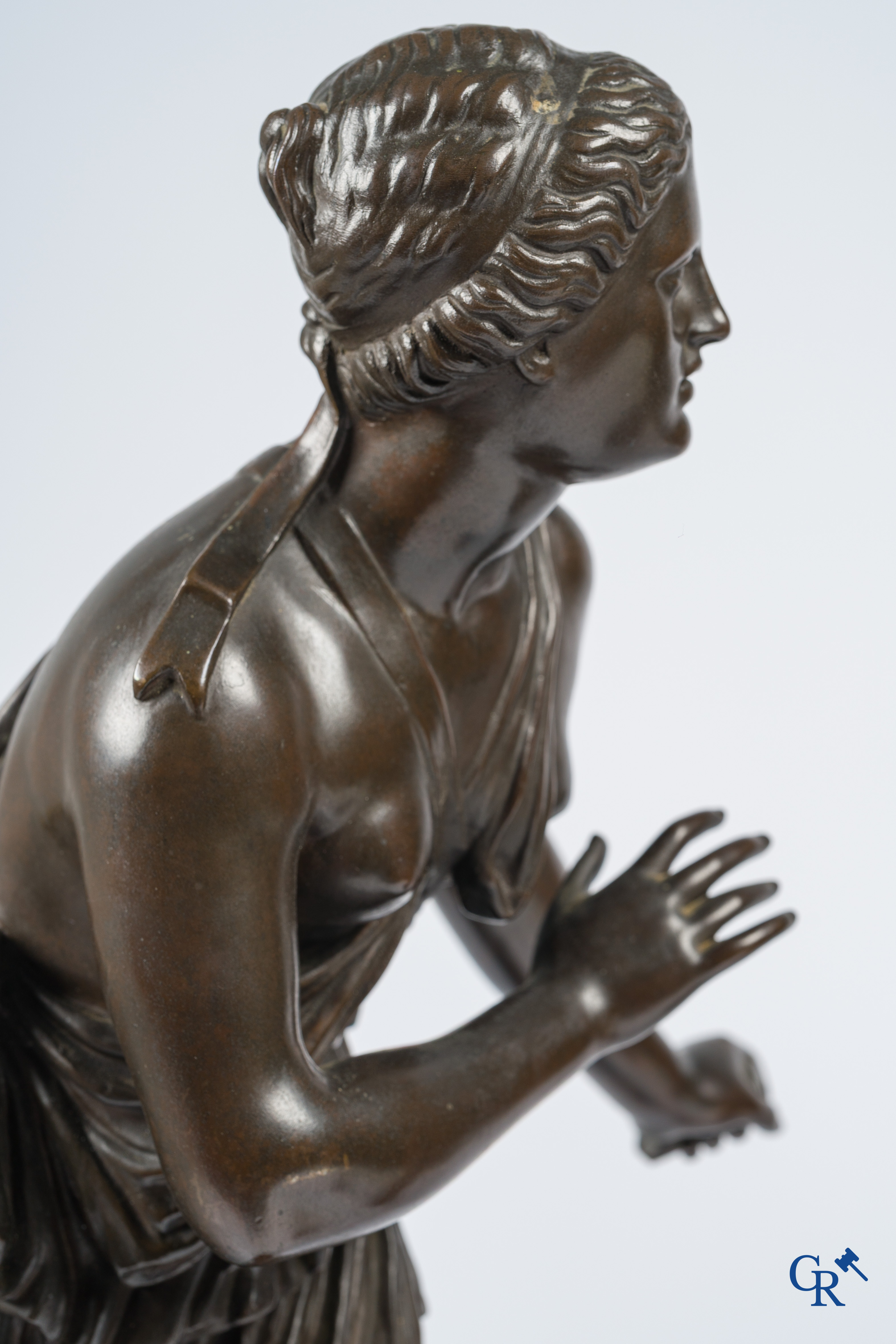 Pierre Lepautre and Guillaume Ier Coustou (after). Atalante and Hippomène. Imposing pair of bronze statues, circa 1880.