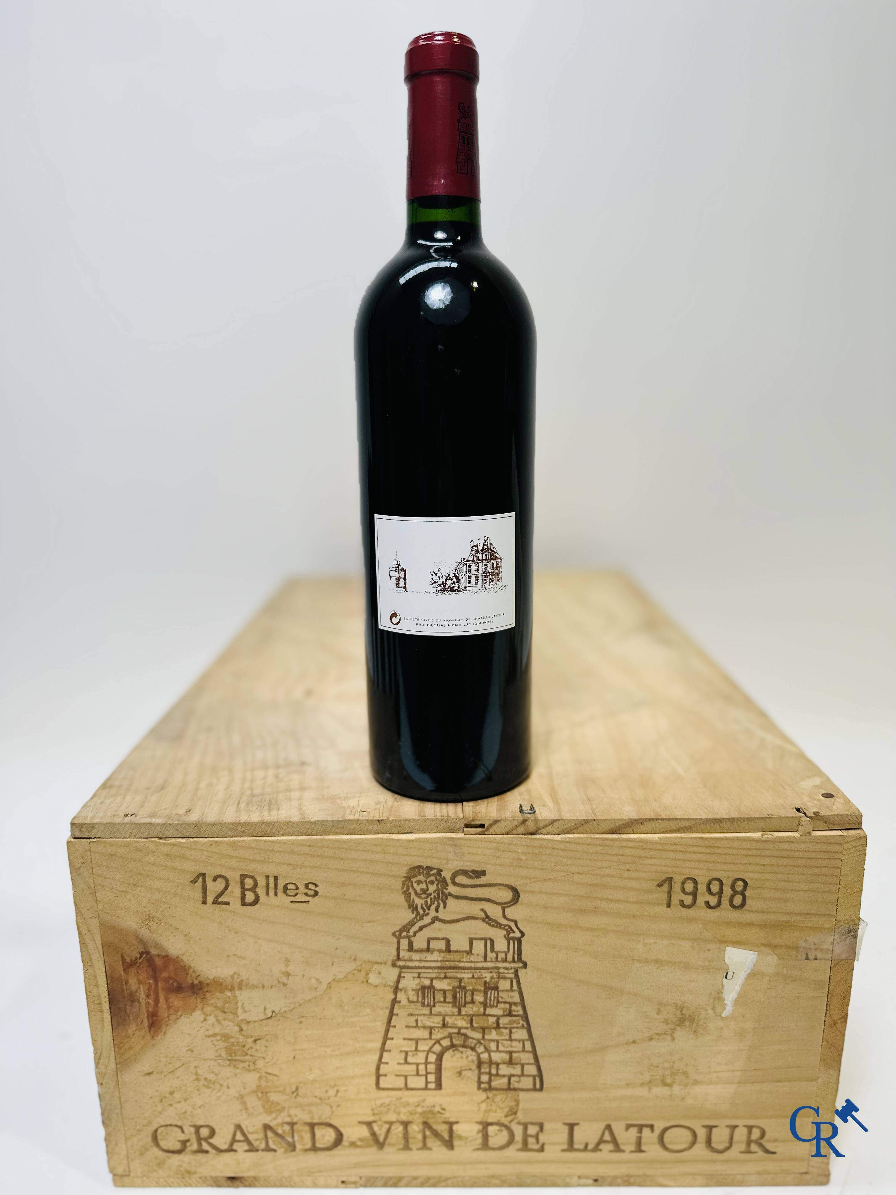 Wine - Bordeaux: Château Latour 1998, 0,75L. Rouge. 1er Grand Cru Classé. 12 bottles.