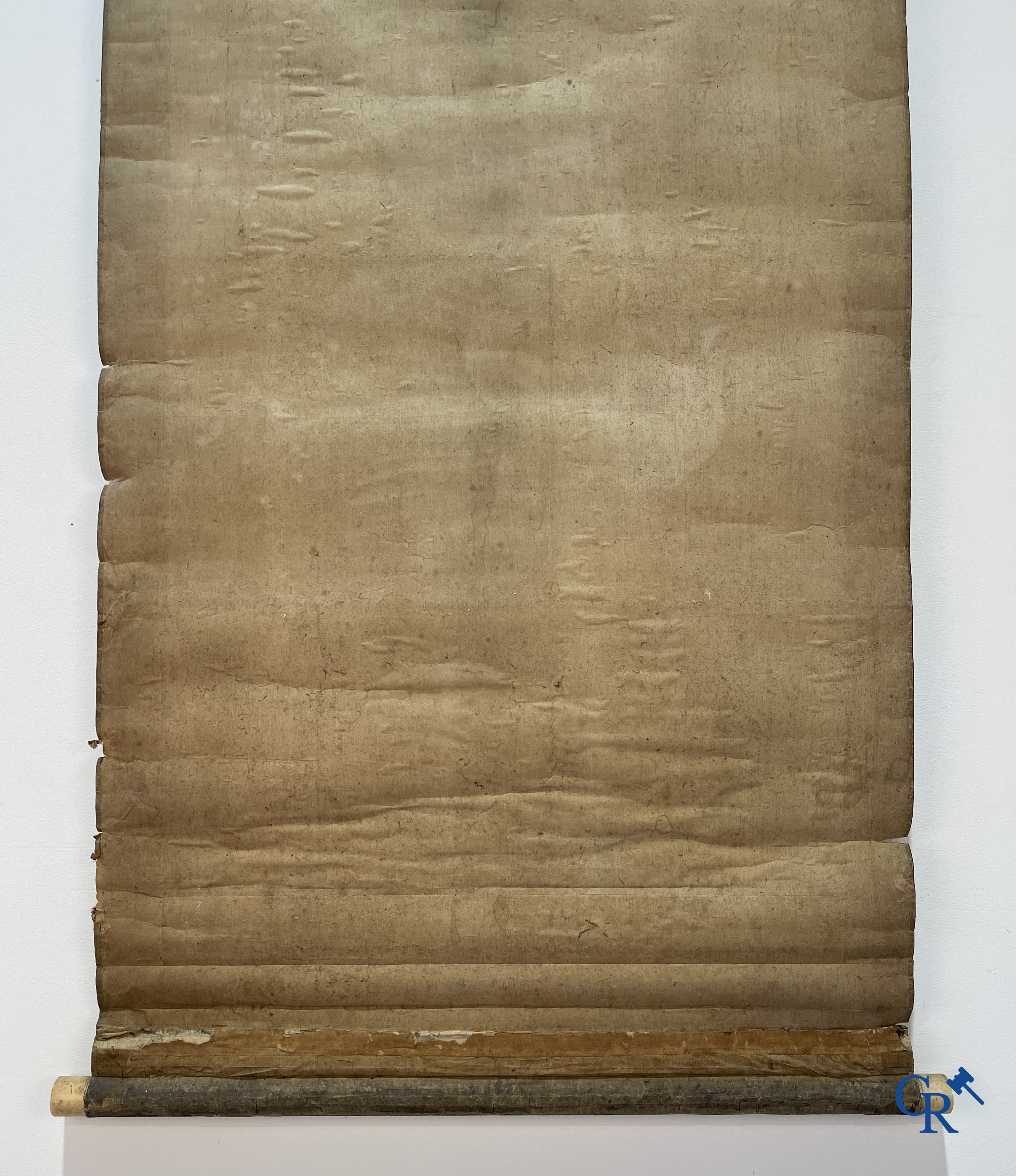 Asian Art, a large Japanese scroll. Signed. 18th century.