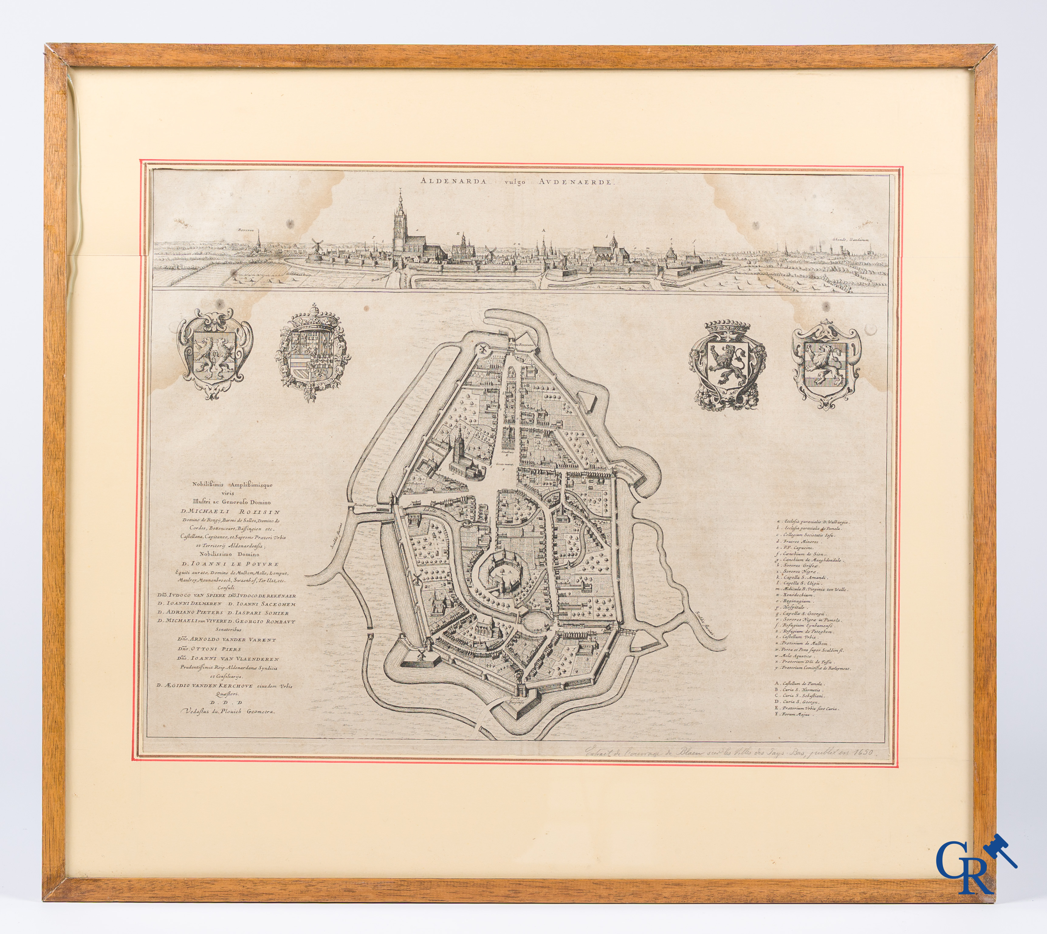 Oudenaarde, 7 antique maps, including battle plans, city and wall plans, etc. 17th-18th century.
