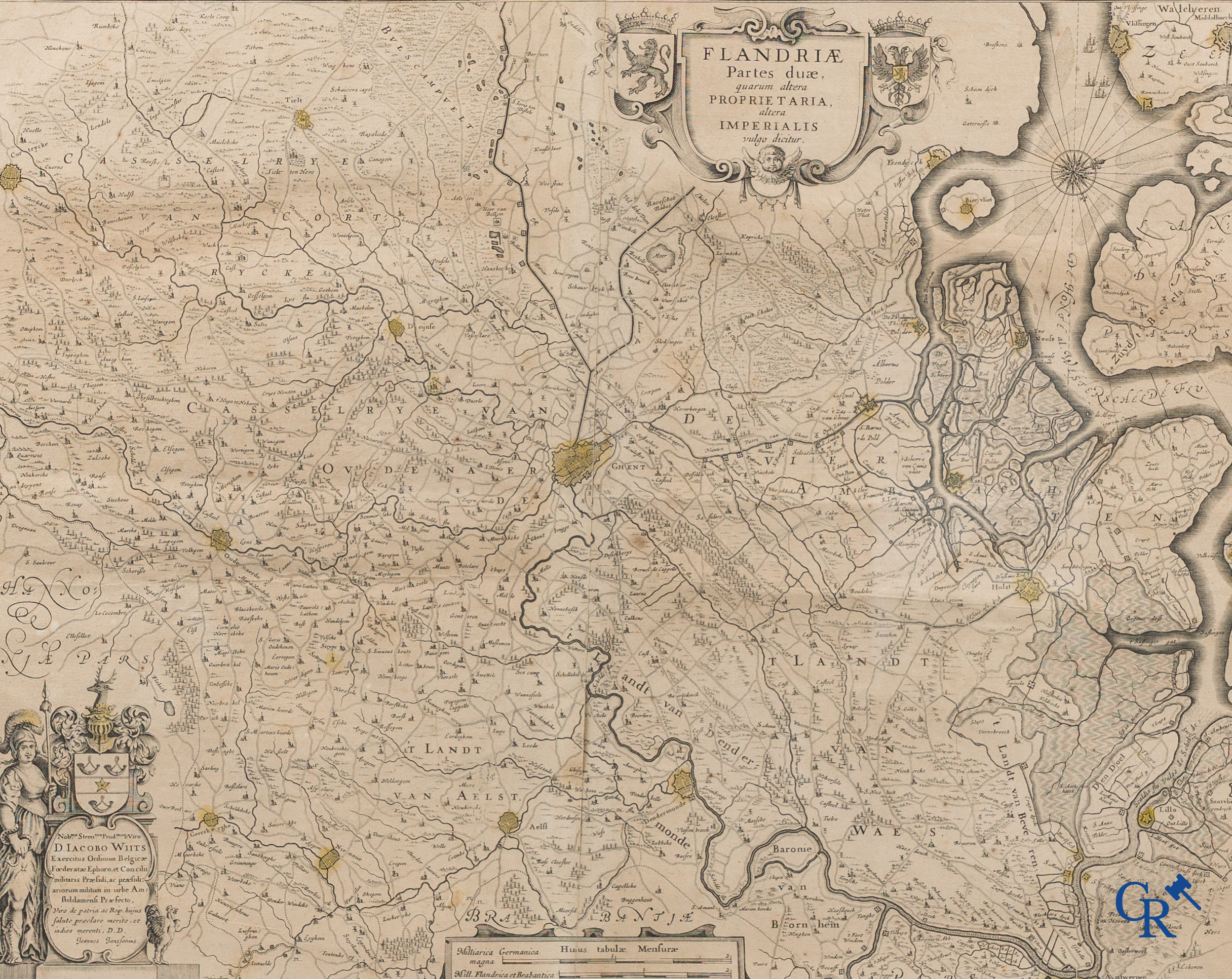 Oudenaarde, 7 antique maps, including battle plans, city and wall plans, etc. 17th-18th century.