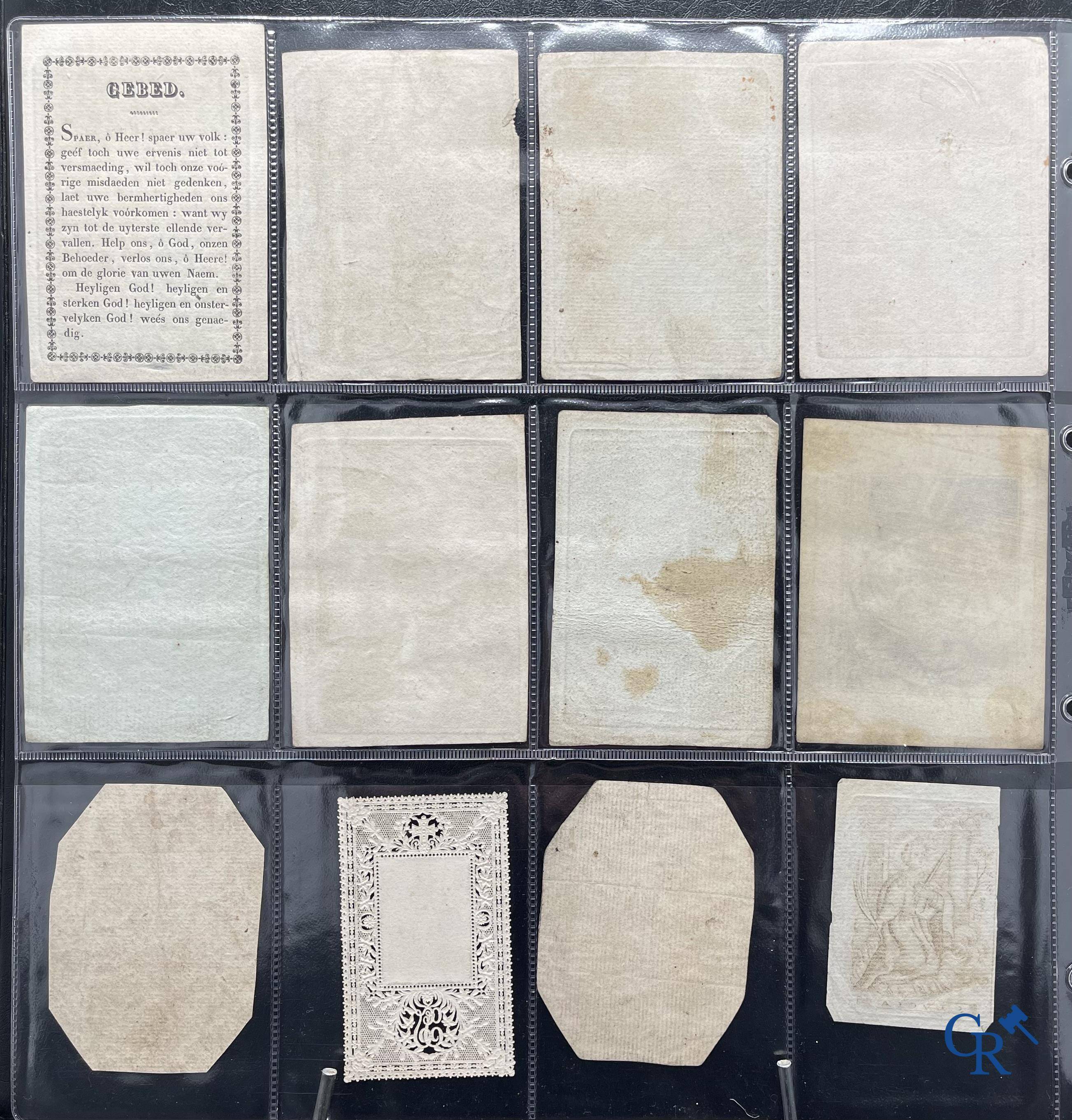 Religious objects: Important collection of pious images and devotion prints, Flanders, 17th-18th-19th centuries.