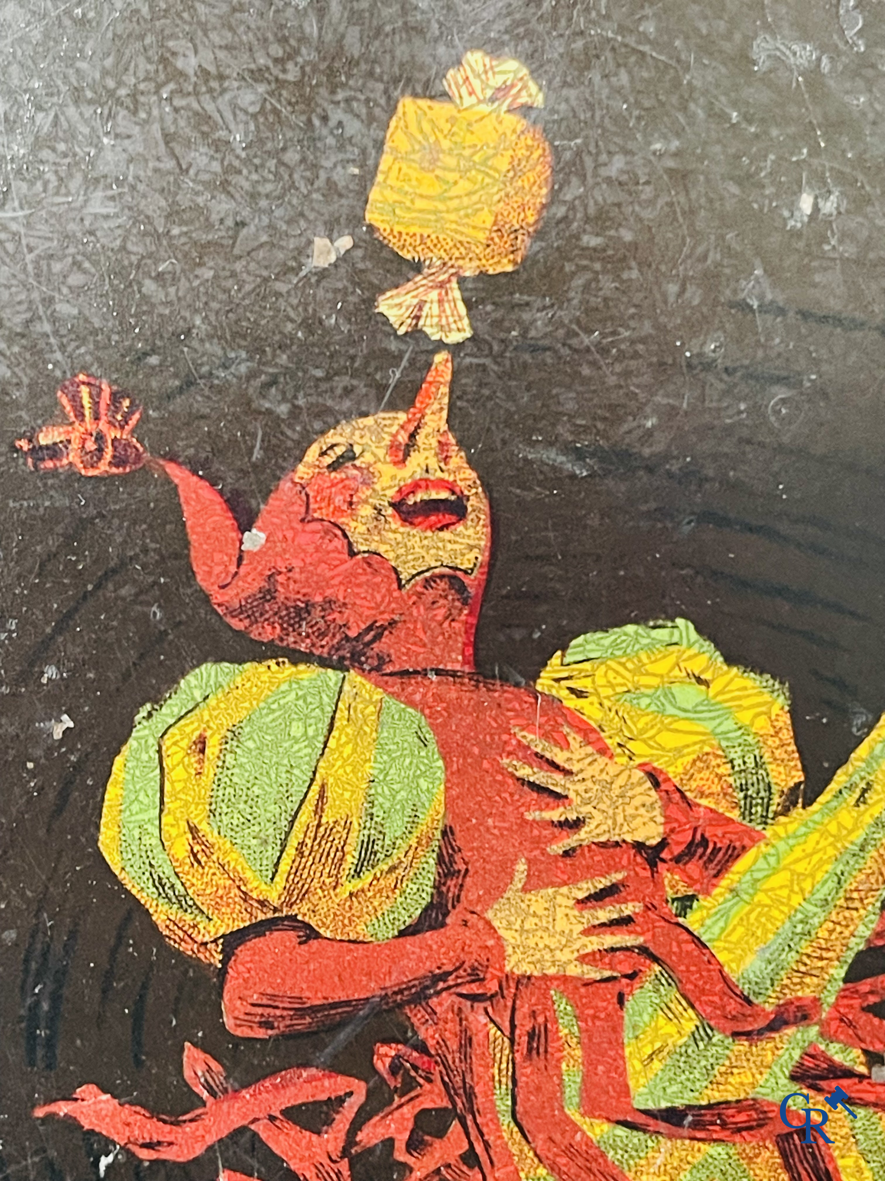 "Krema", Le meilleur bonbon au beurre. Blikdoos met een illustratie van Jean D'Ylen. G. De Andreis & Cie Marseille.