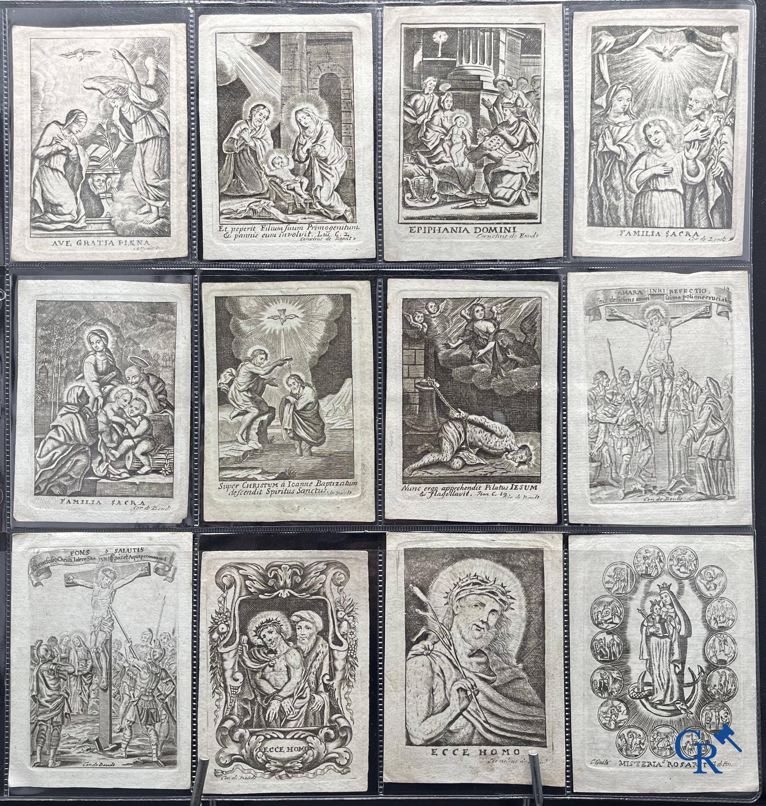 Religious objects: Important collection of pious images and devotion prints, Flanders, 17th-18th-19th centuries.