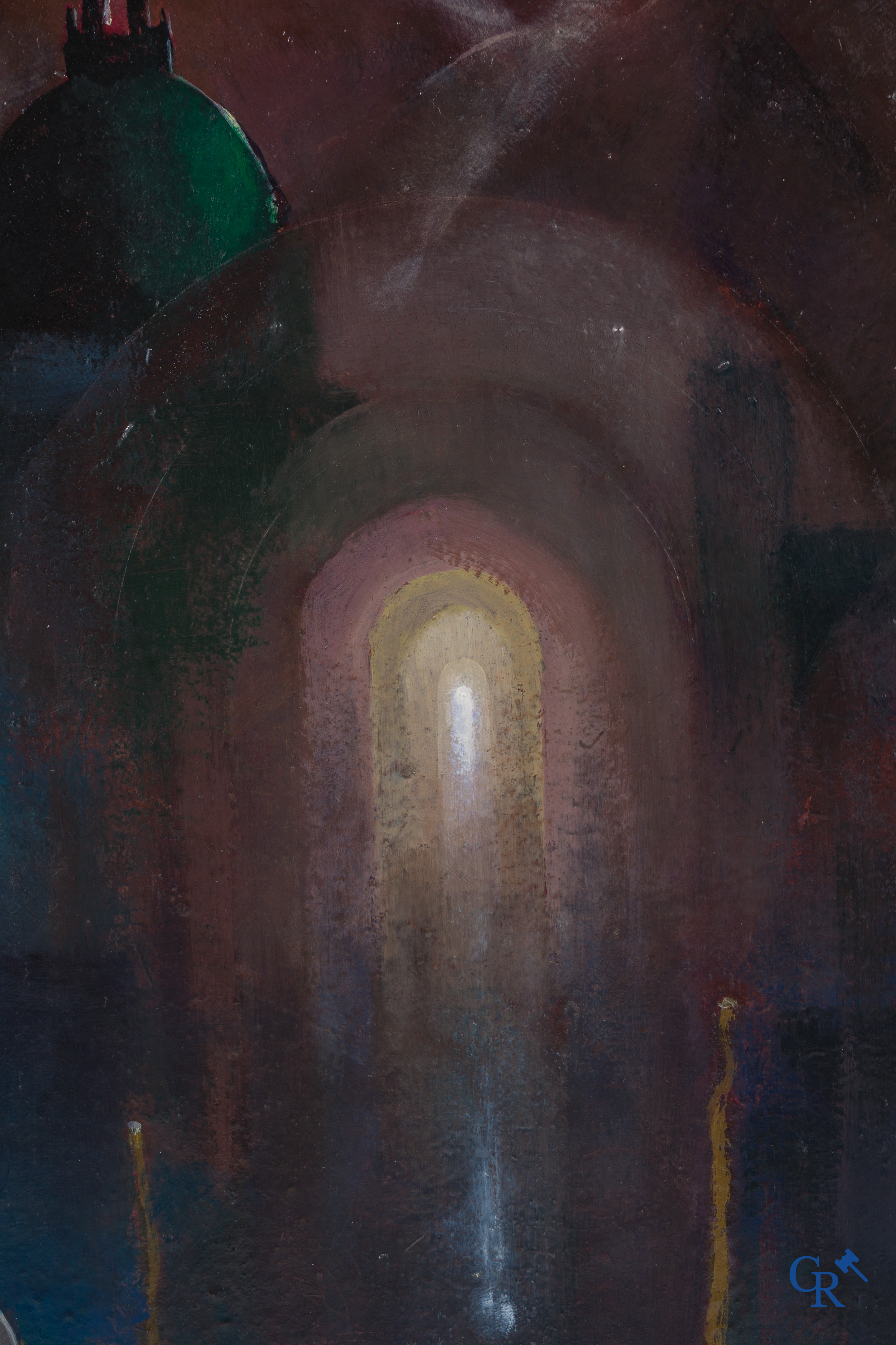 Albert de Villeroux (1934-2011) (*) "L'Aube Fleurie" and "La Papillonne", a small work attached. Oil on canvas.