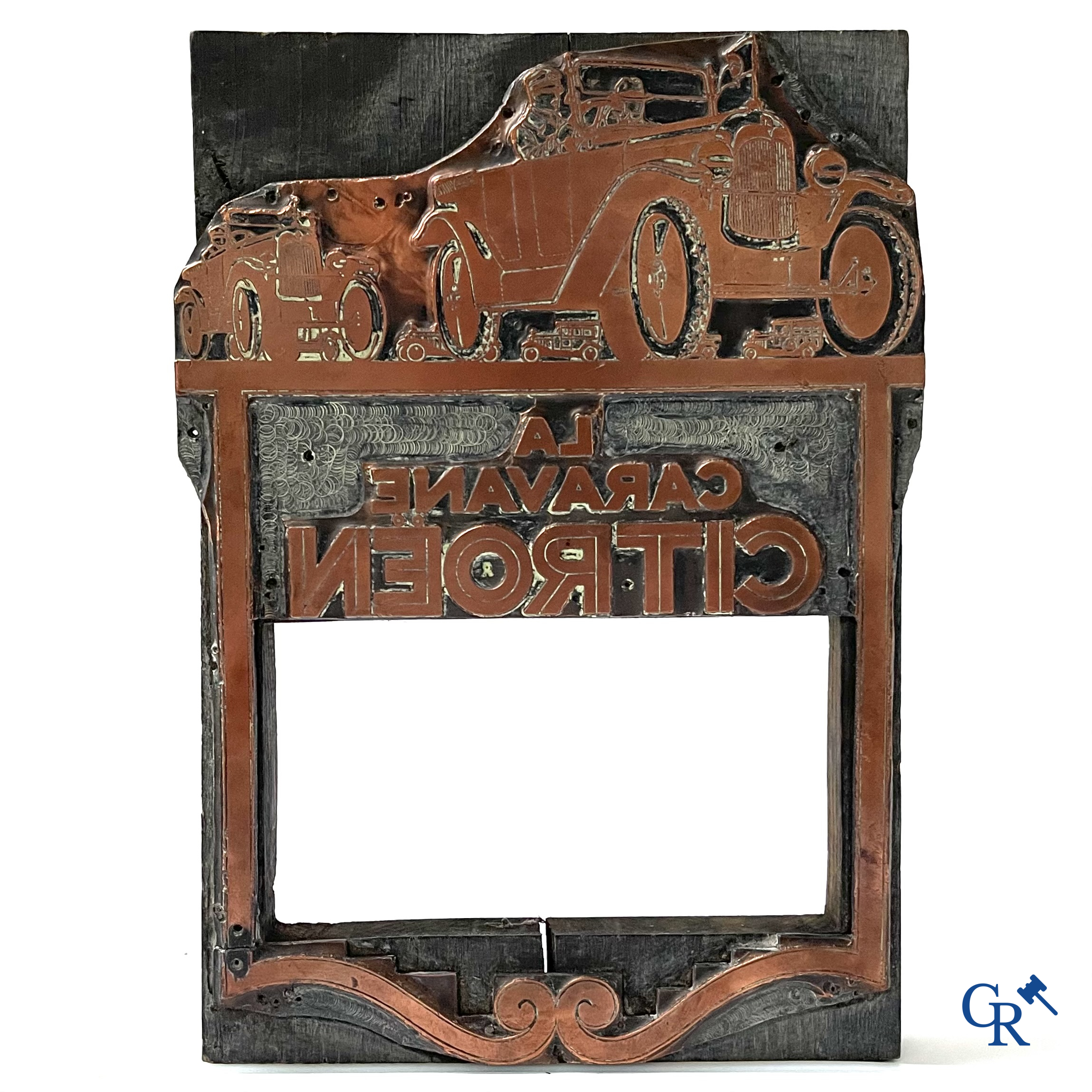 La Caravanne Citroën. Een etsplaat voor de expedities van de jaren '20 en '30 georganiseerd door André Citroën.