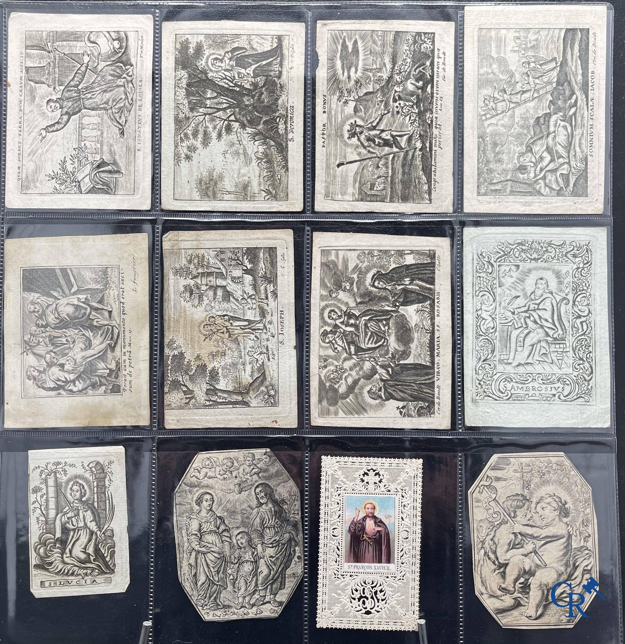Religious objects: Important collection of pious images and devotion prints, Flanders, 17th-18th-19th centuries.