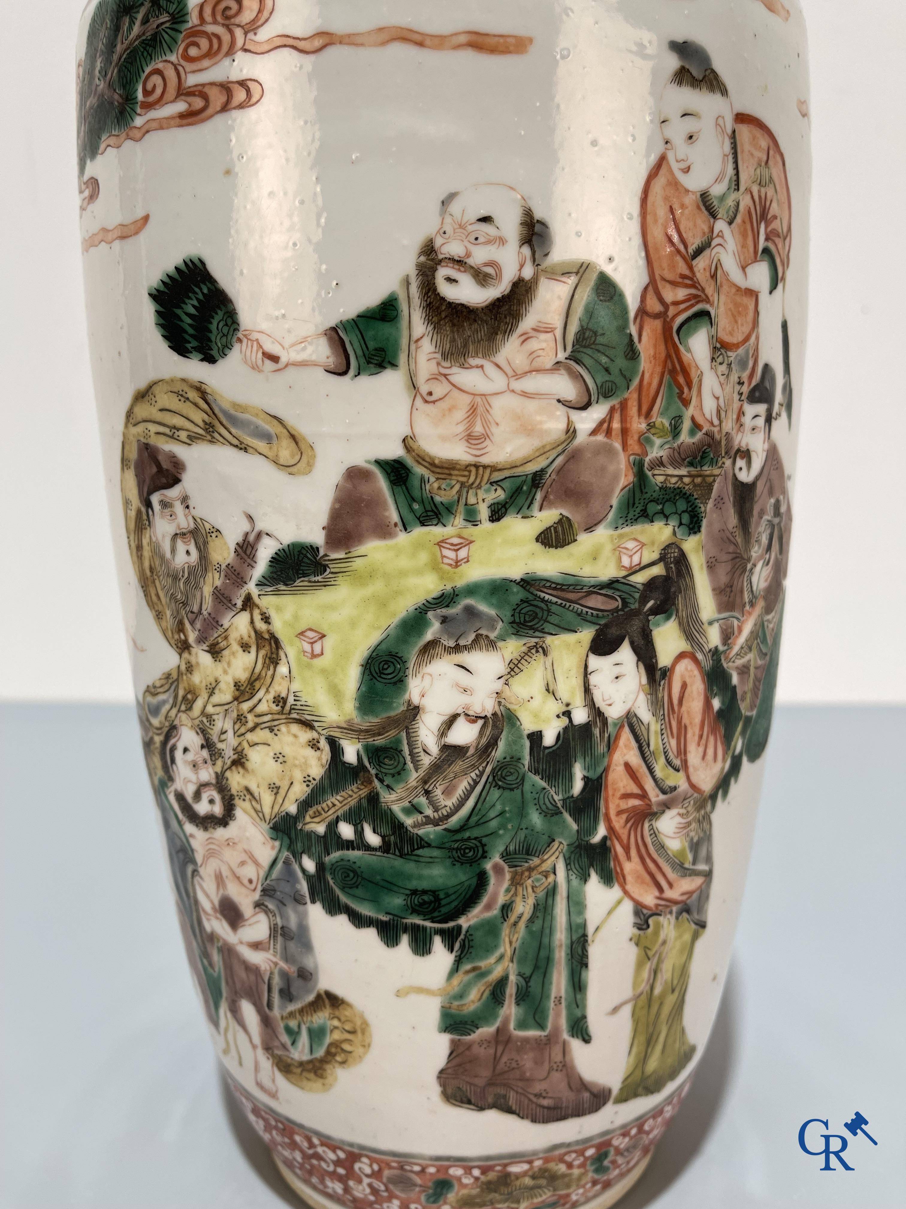 Asian Art, Chinese porcelain, a Chinese famille verte vase.