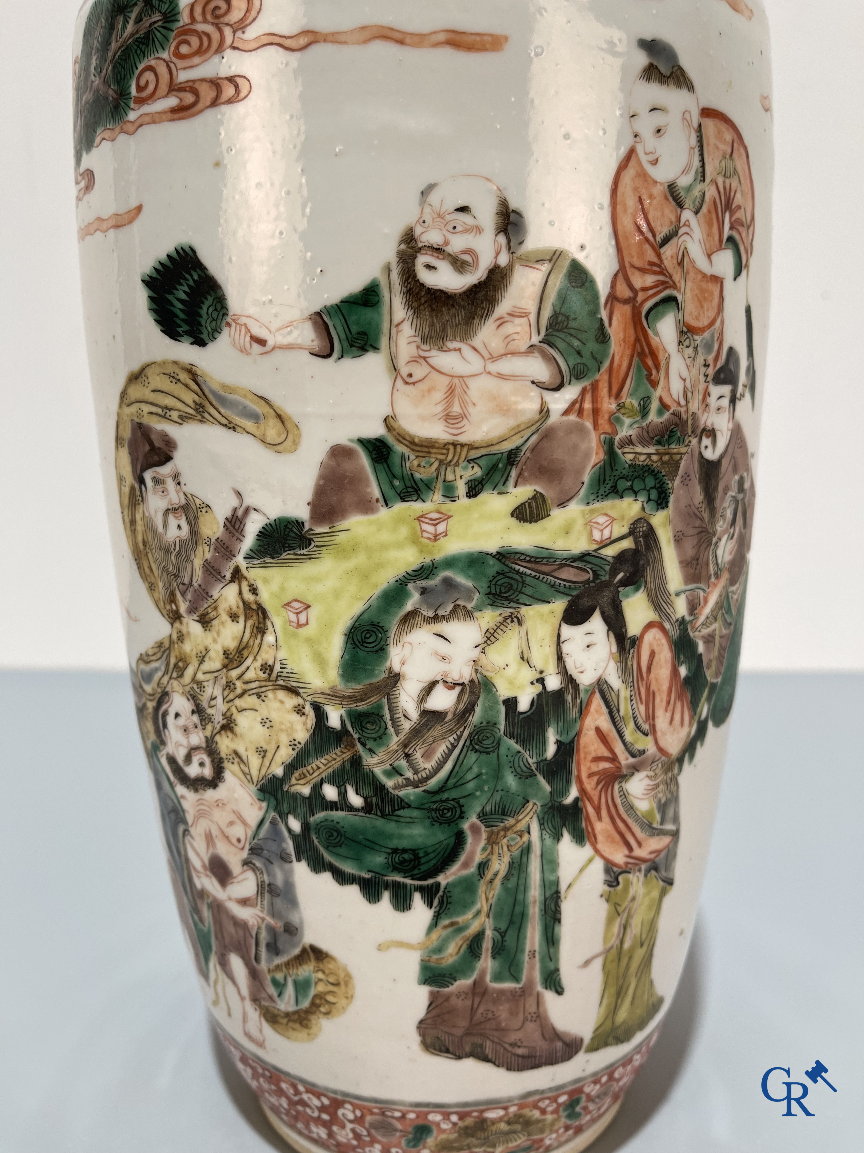 Asian Art, Chinese porcelain, a Chinese famille verte vase.