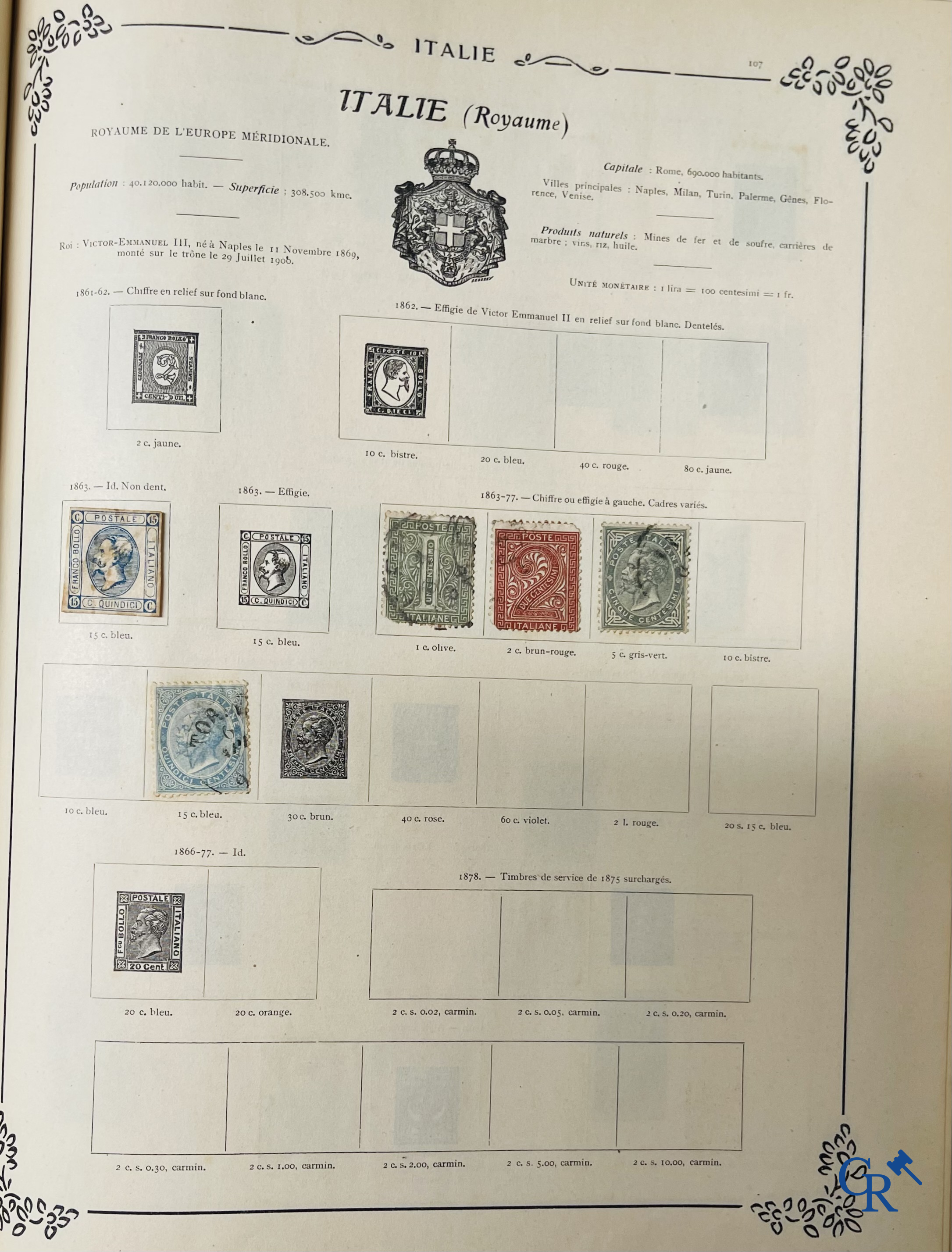 Filatelie. Yvert & Tellier. Album Historique & Géographique de Timbres-Poste des cinq Parties du Monde. 9ème Edition.