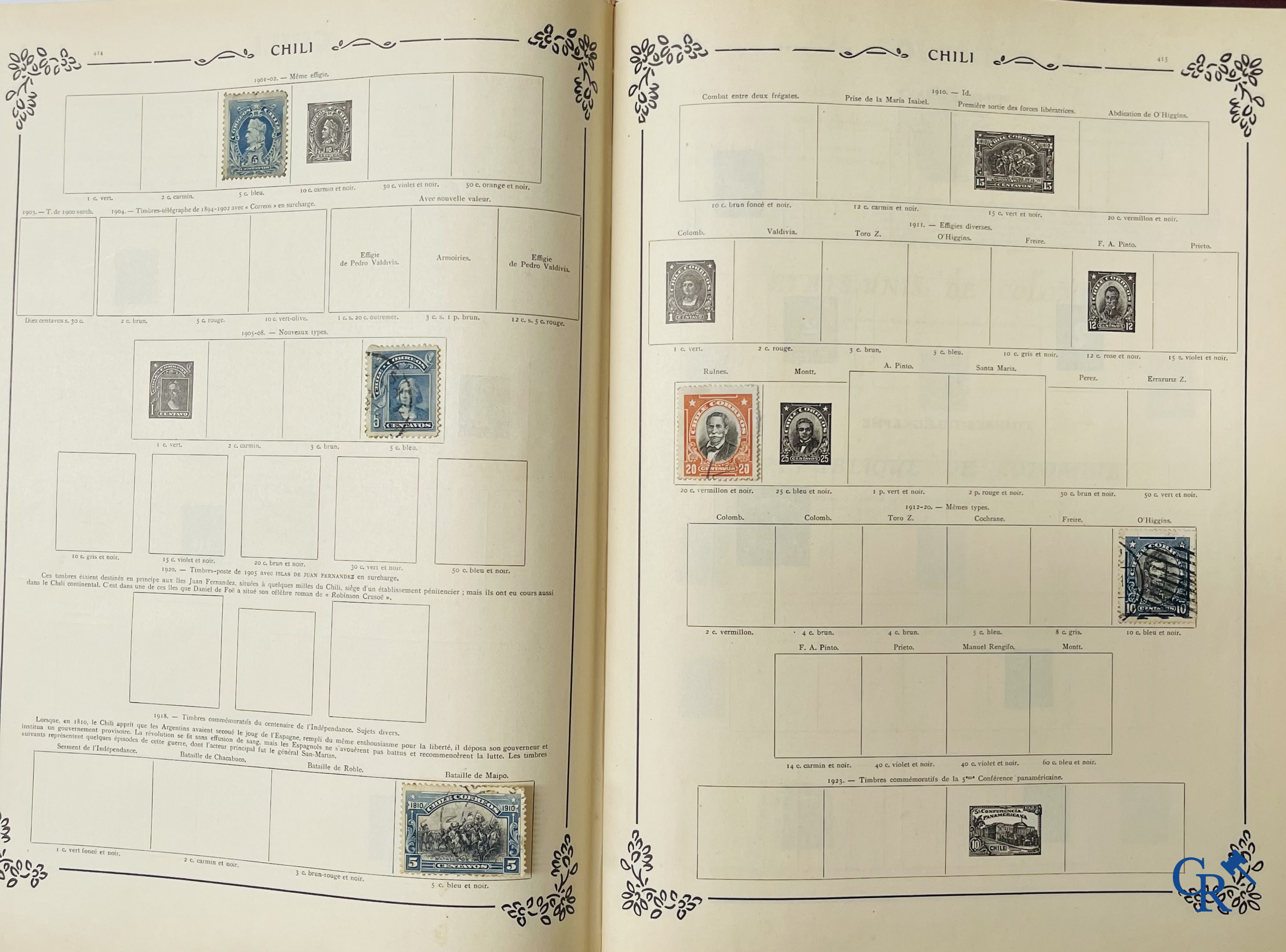 Filatelie. Yvert & Tellier. Album Historique & Géographique de Timbres-Poste des cinq Parties du Monde. 9ème Edition.