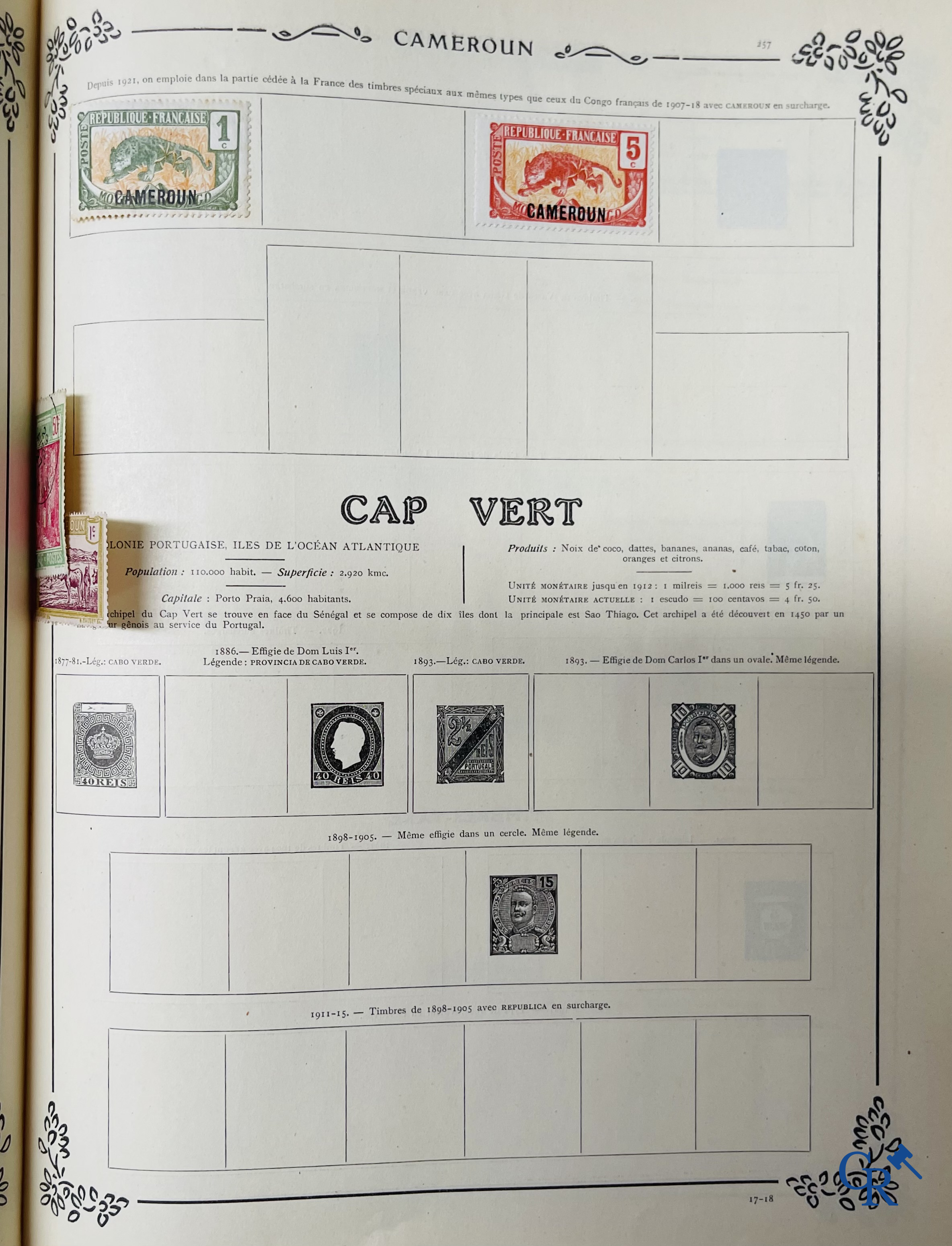 Filatelie. Yvert & Tellier. Album Historique & Géographique de Timbres-Poste des cinq Parties du Monde. 9ème Edition.