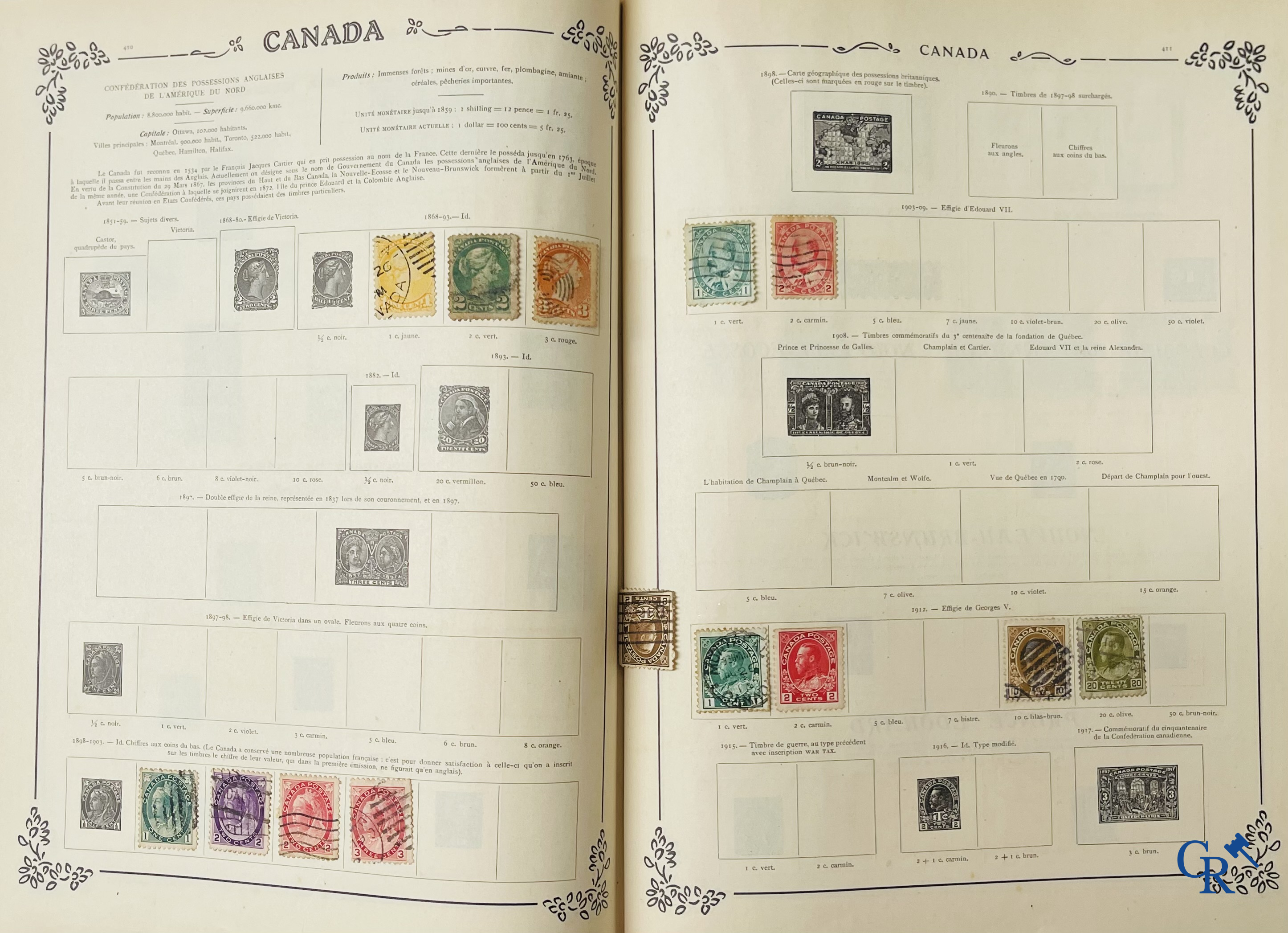 Filatelie. Yvert & Tellier. Album Historique & Géographique de Timbres-Poste des cinq Parties du Monde. 9ème Edition.