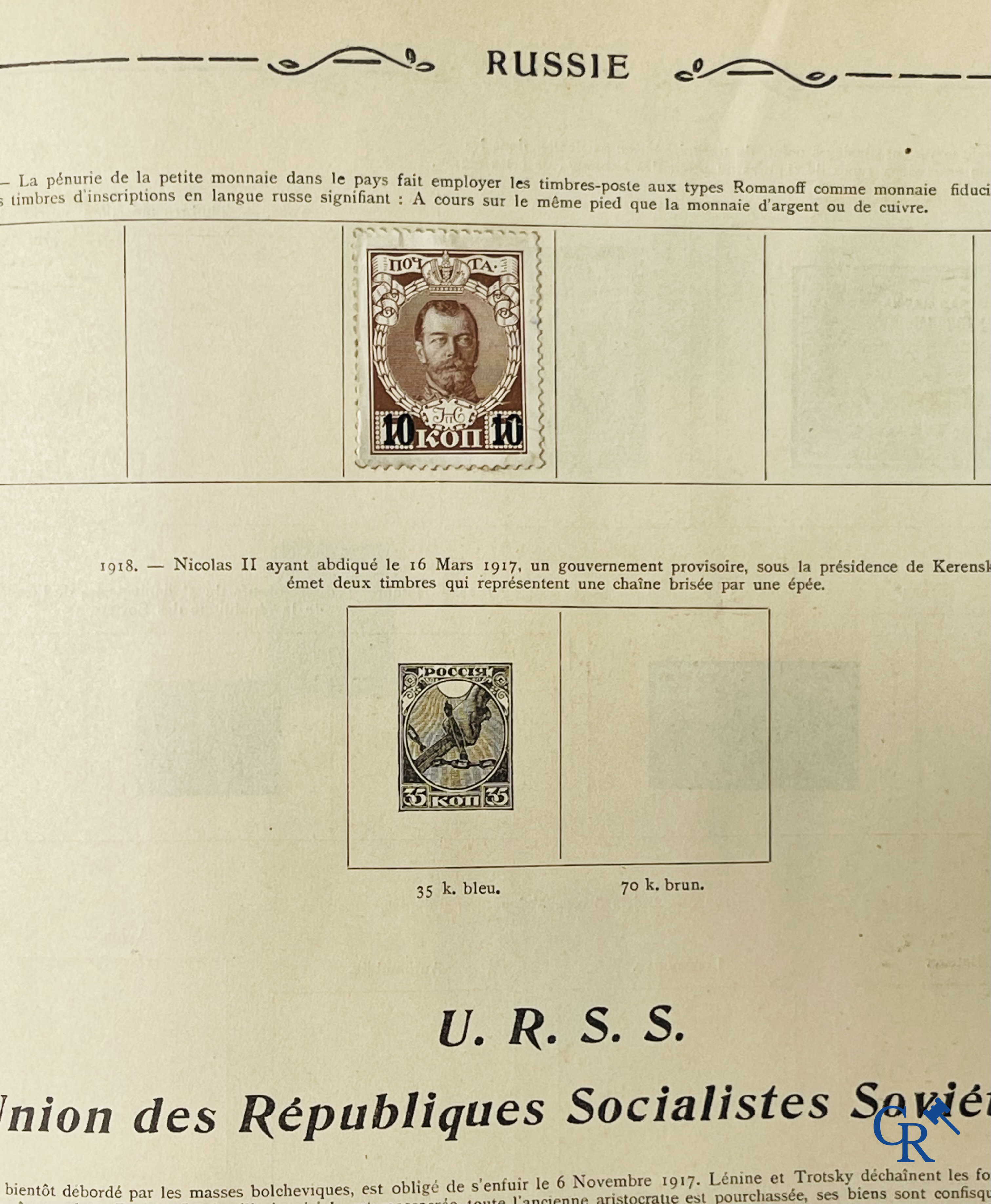 Filatelie. Yvert & Tellier. Album Historique & Géographique de Timbres-Poste des cinq Parties du Monde. 9ème Edition.