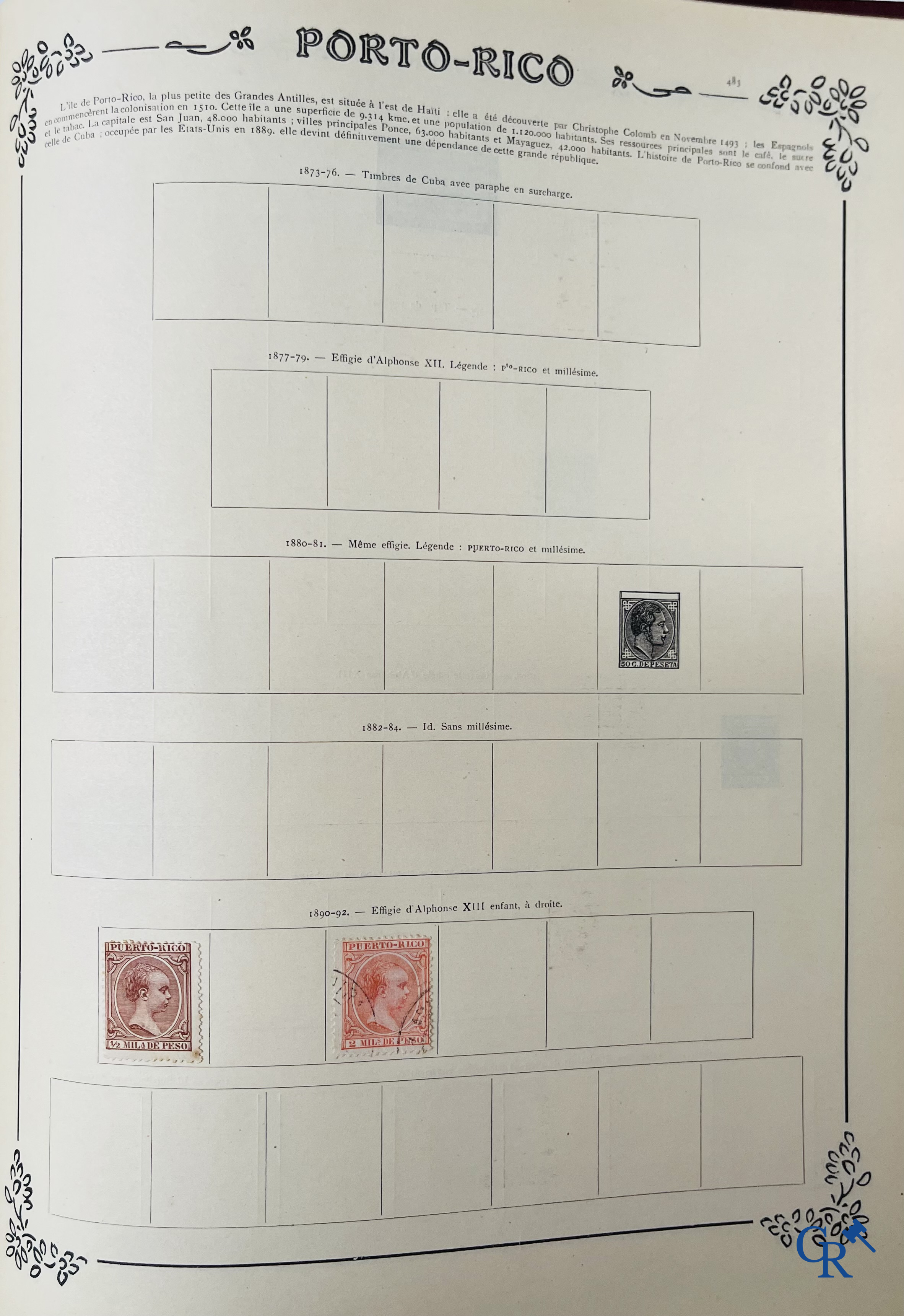Filatelie. Yvert & Tellier. Album Historique & Géographique de Timbres-Poste des cinq Parties du Monde. 9ème Edition.