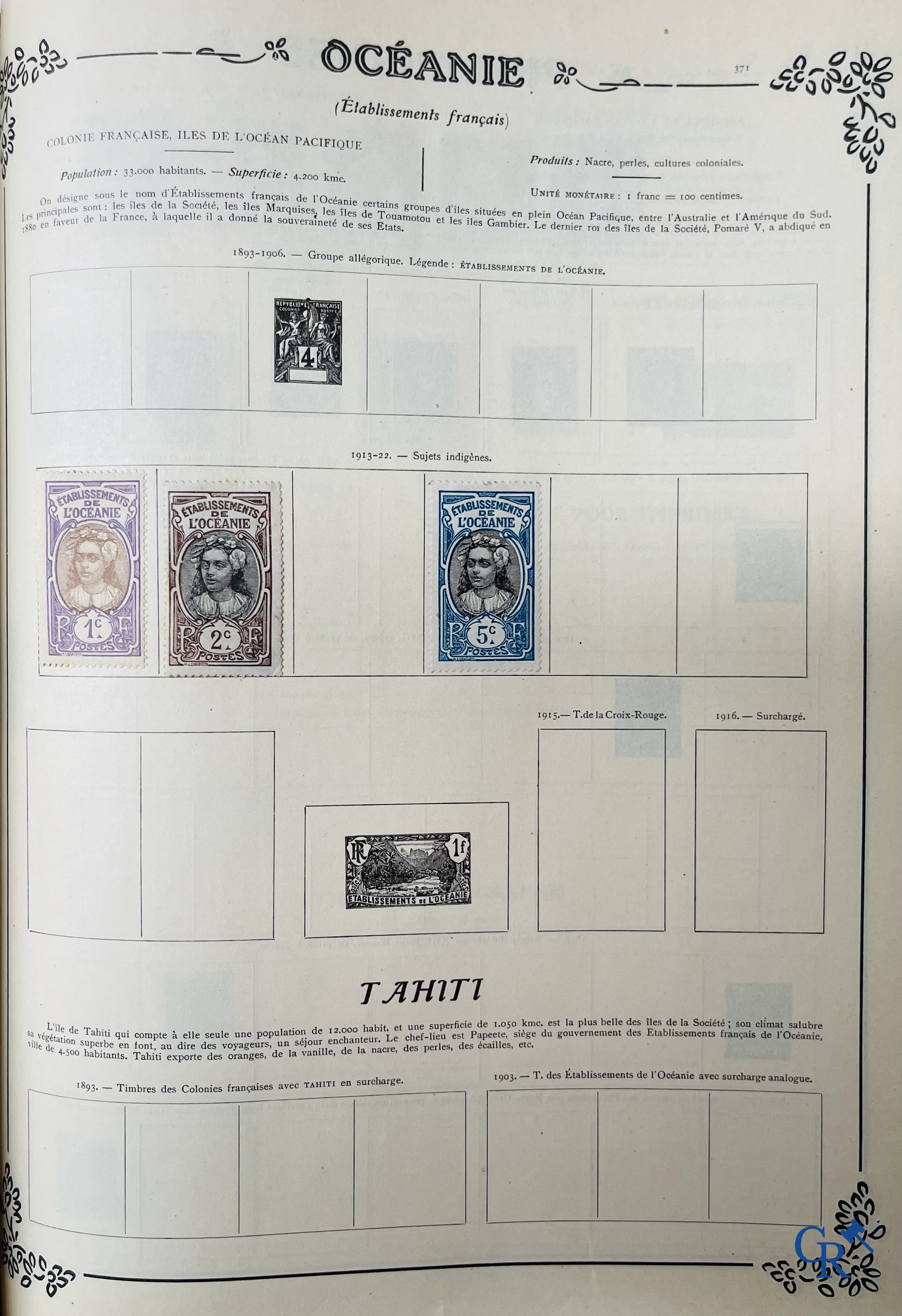 Filatelie. Yvert & Tellier. Album Historique & Géographique de Timbres-Poste des cinq Parties du Monde. 9ème Edition.