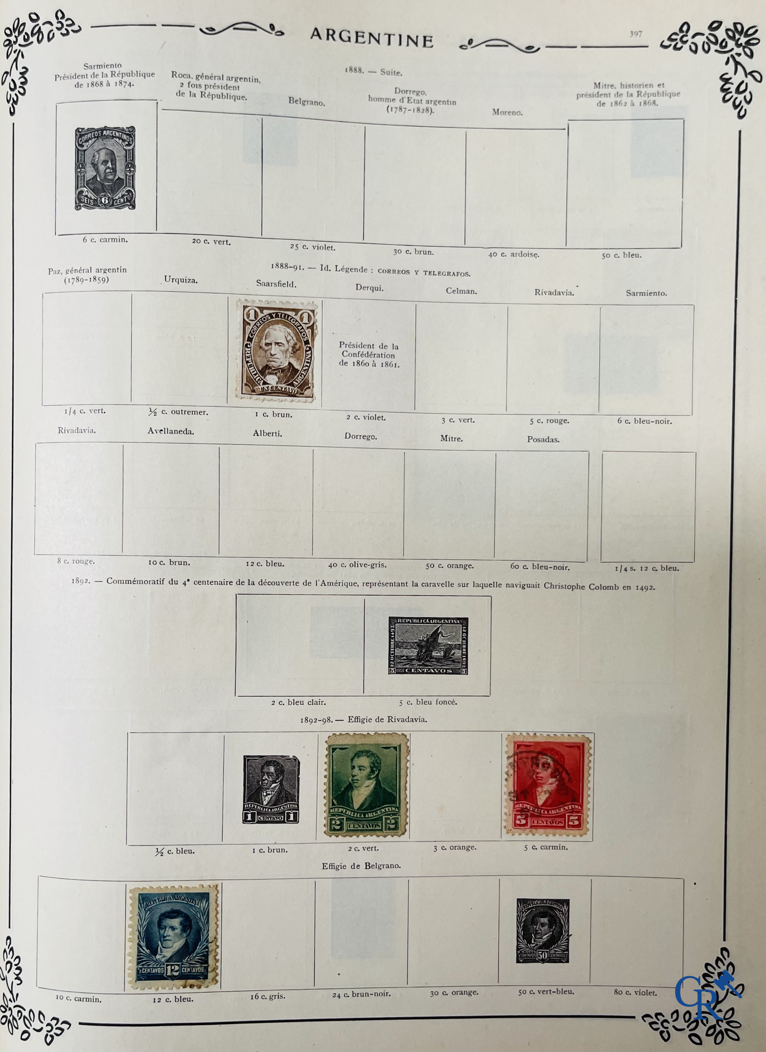 Filatelie. Yvert & Tellier. Album Historique & Géographique de Timbres-Poste des cinq Parties du Monde. 9ème Edition.