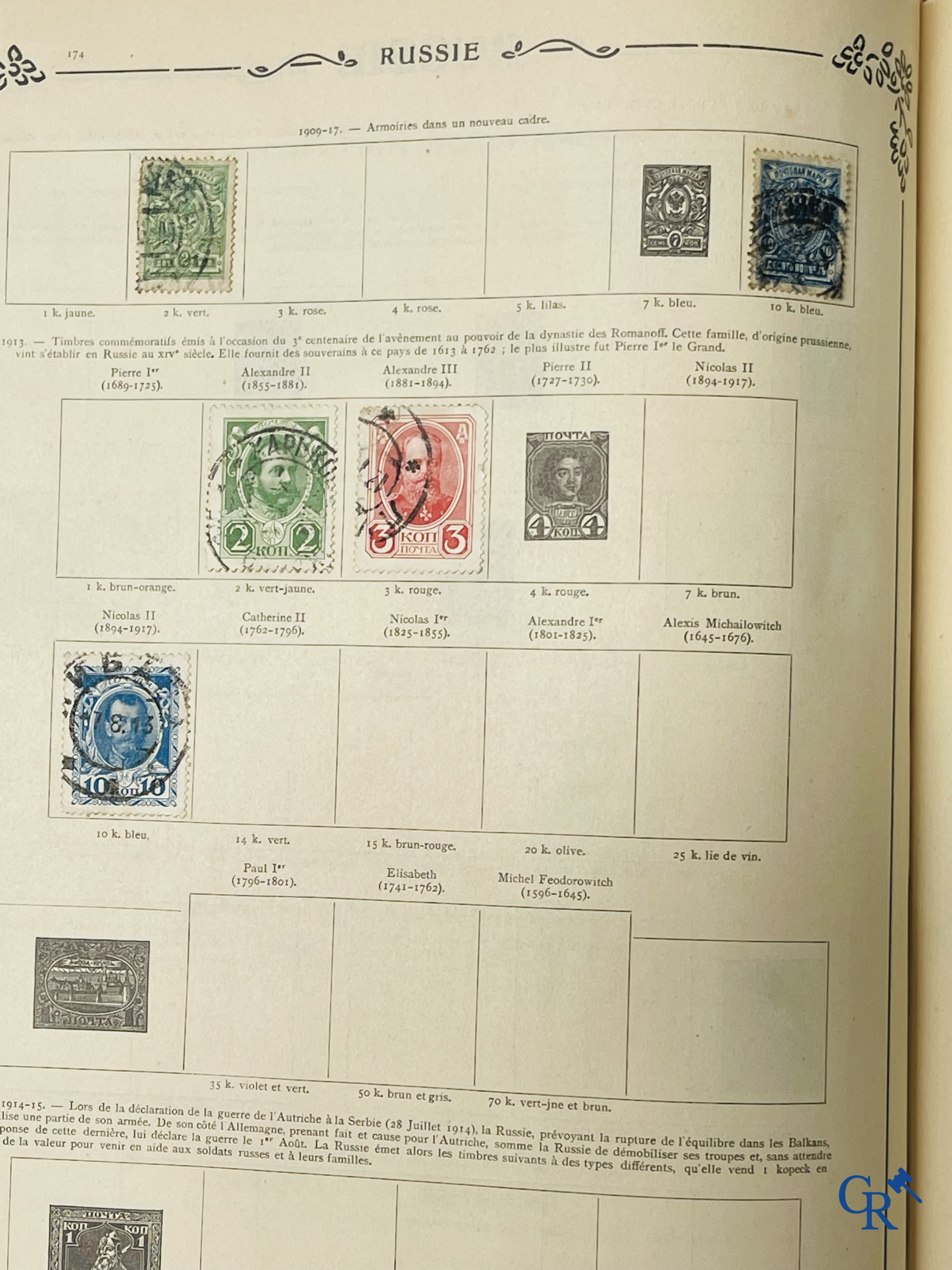 Filatelie. Yvert & Tellier. Album Historique & Géographique de Timbres-Poste des cinq Parties du Monde. 9ème Edition.