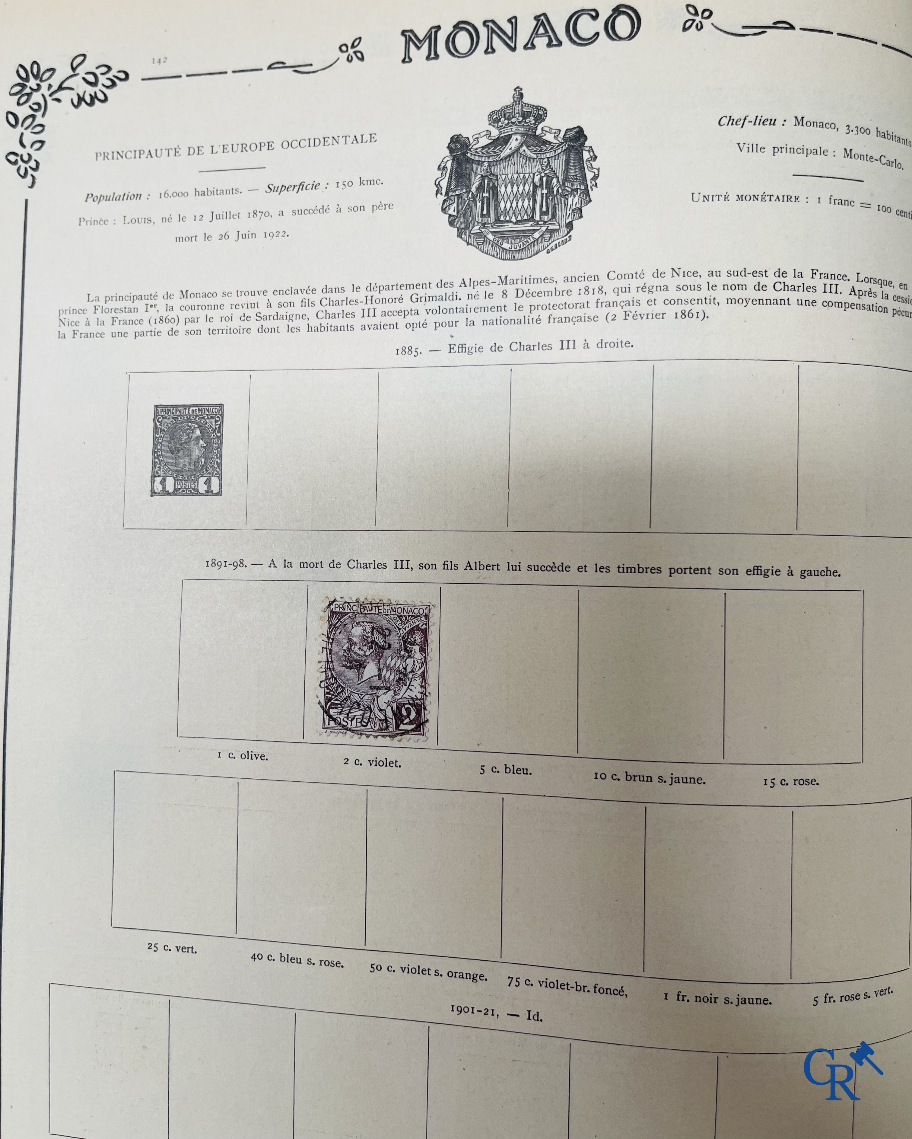 Filatelie. Yvert & Tellier. Album Historique & Géographique de Timbres-Poste des cinq Parties du Monde. 9ème Edition.