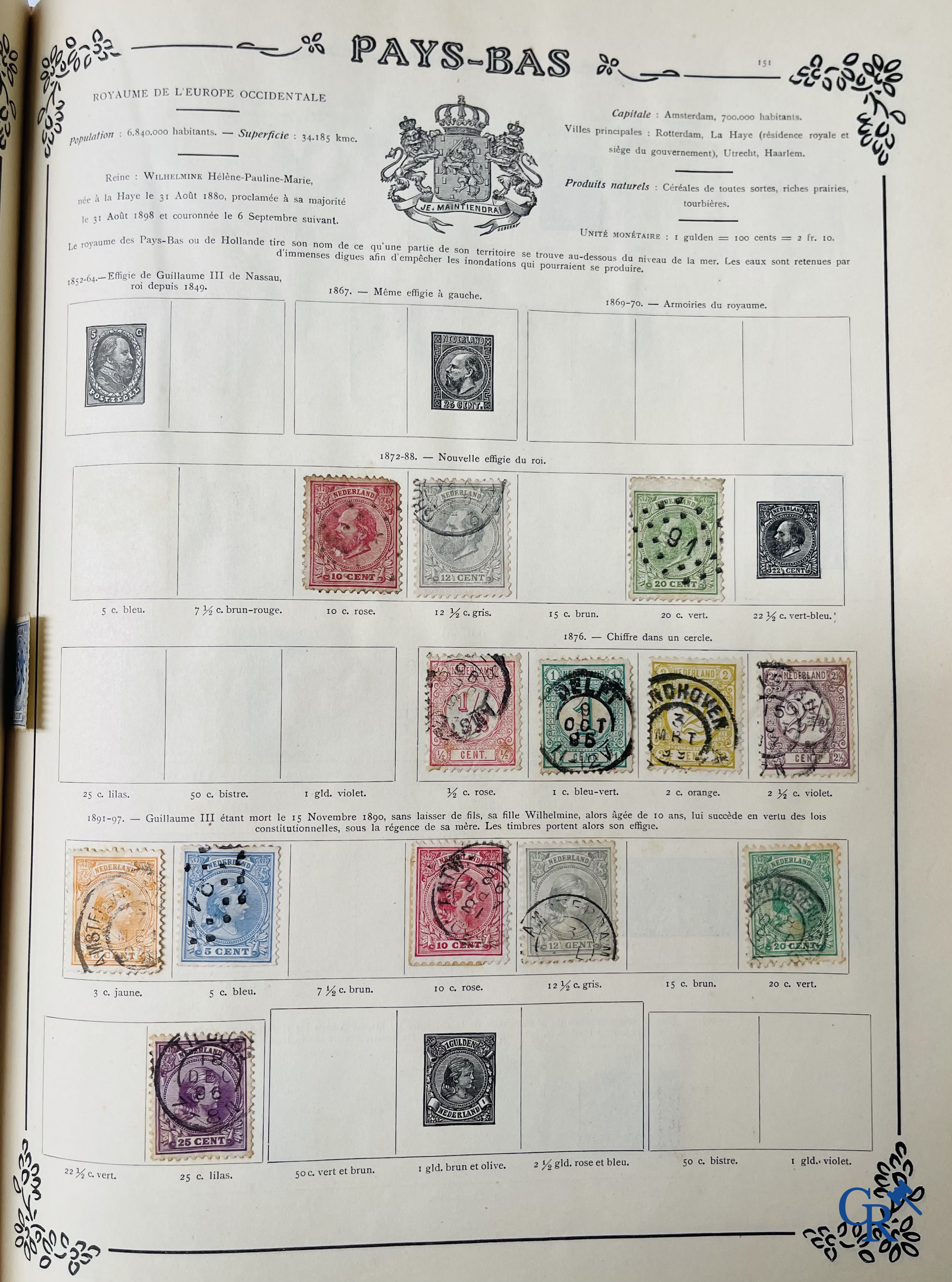 Filatelie. Yvert & Tellier. Album Historique & Géographique de Timbres-Poste des cinq Parties du Monde. 9ème Edition.