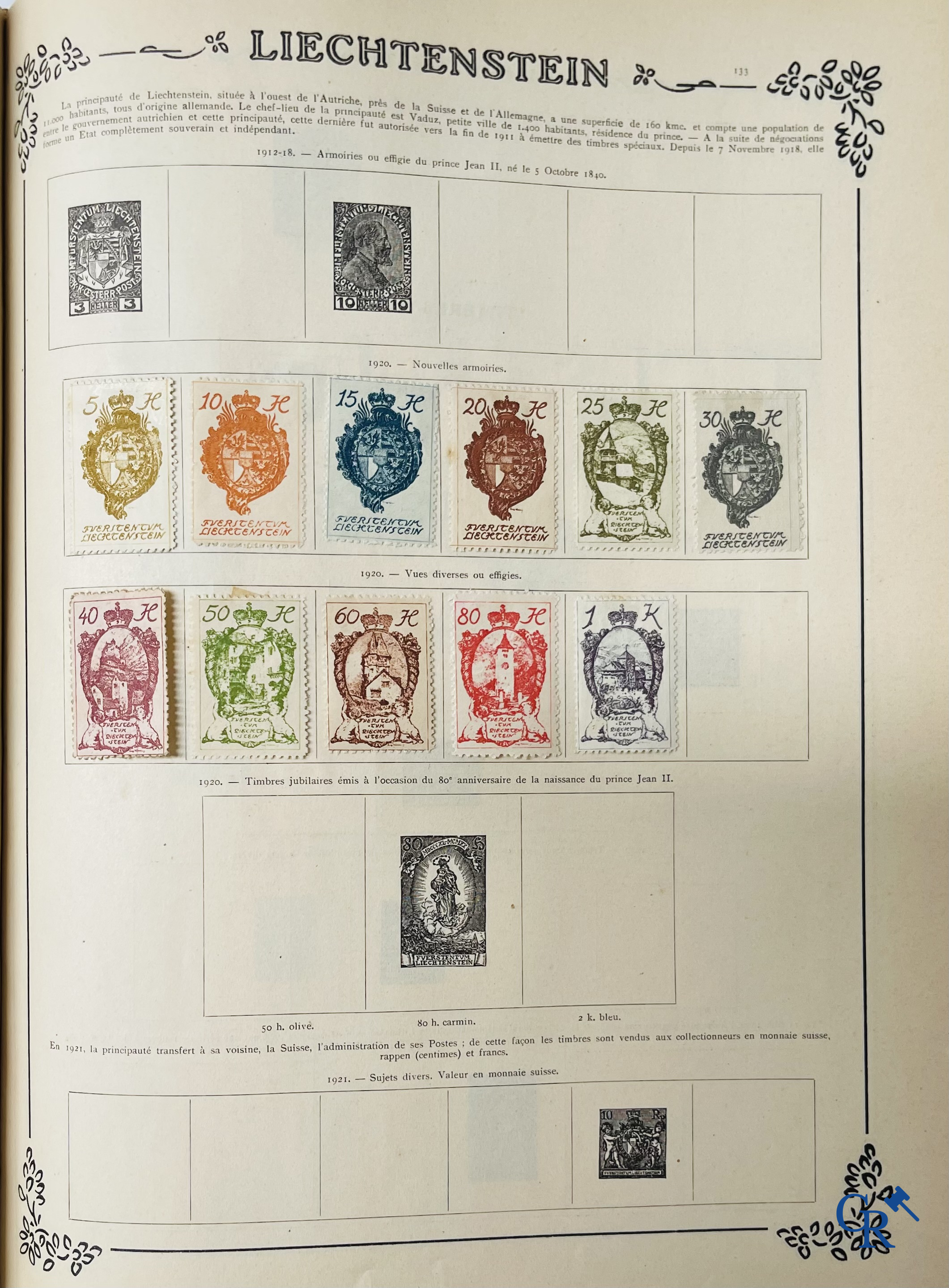 Filatelie. Yvert & Tellier. Album Historique & Géographique de Timbres-Poste des cinq Parties du Monde. 9ème Edition.