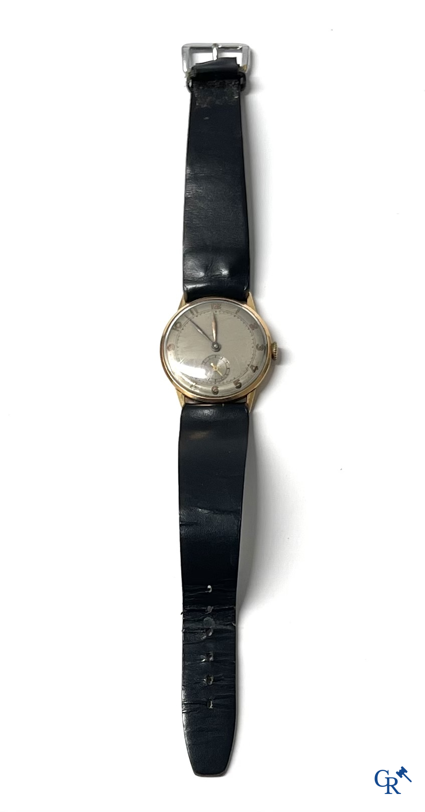 Watches. Swiss work. A men's wristwatch with gold 750°/00 watch case.