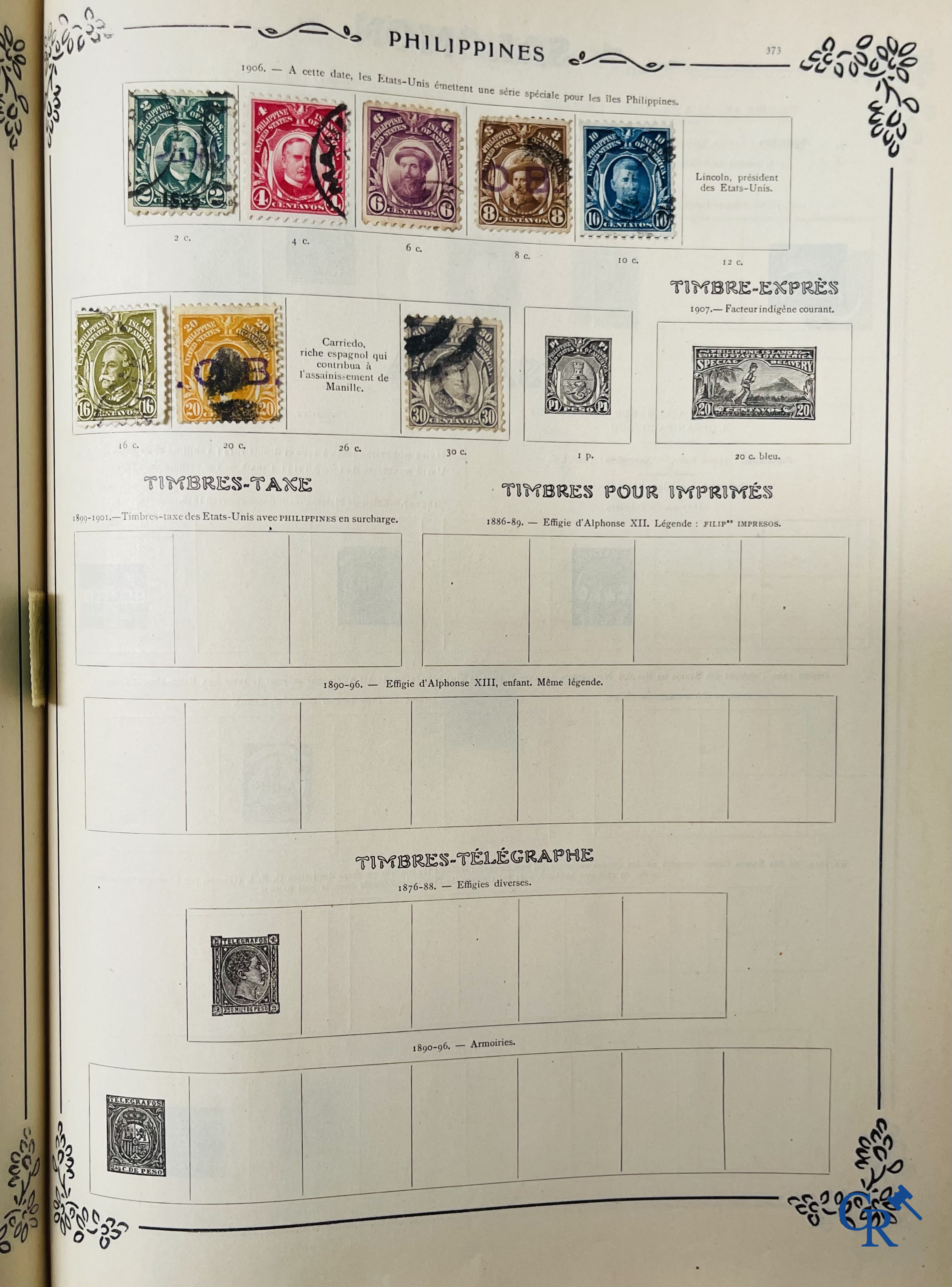 Filatelie. Yvert & Tellier. Album Historique & Géographique de Timbres-Poste des cinq Parties du Monde. 9ème Edition.