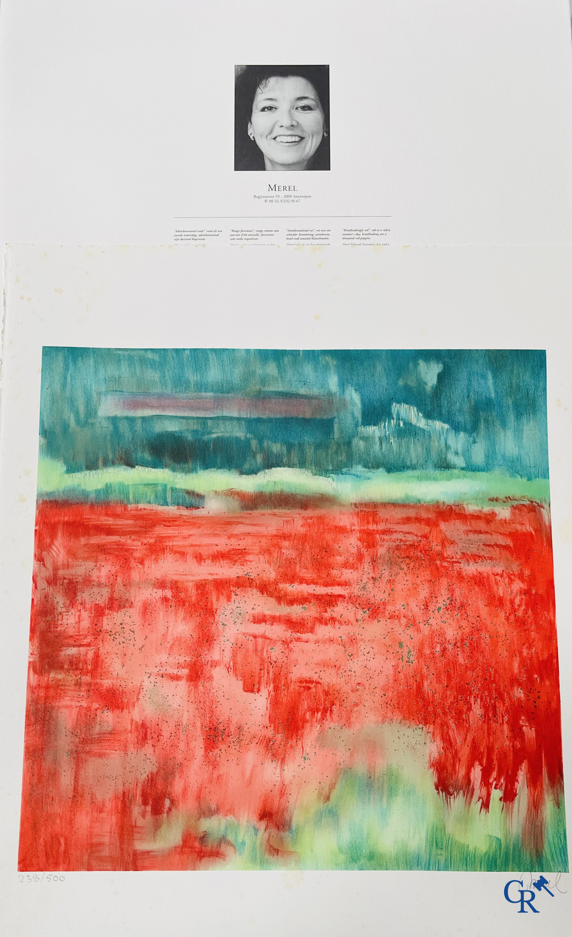Flemish Art. Portfolio in canvas doos met 10 lithografieën. Getekend en genummerd 238/500.