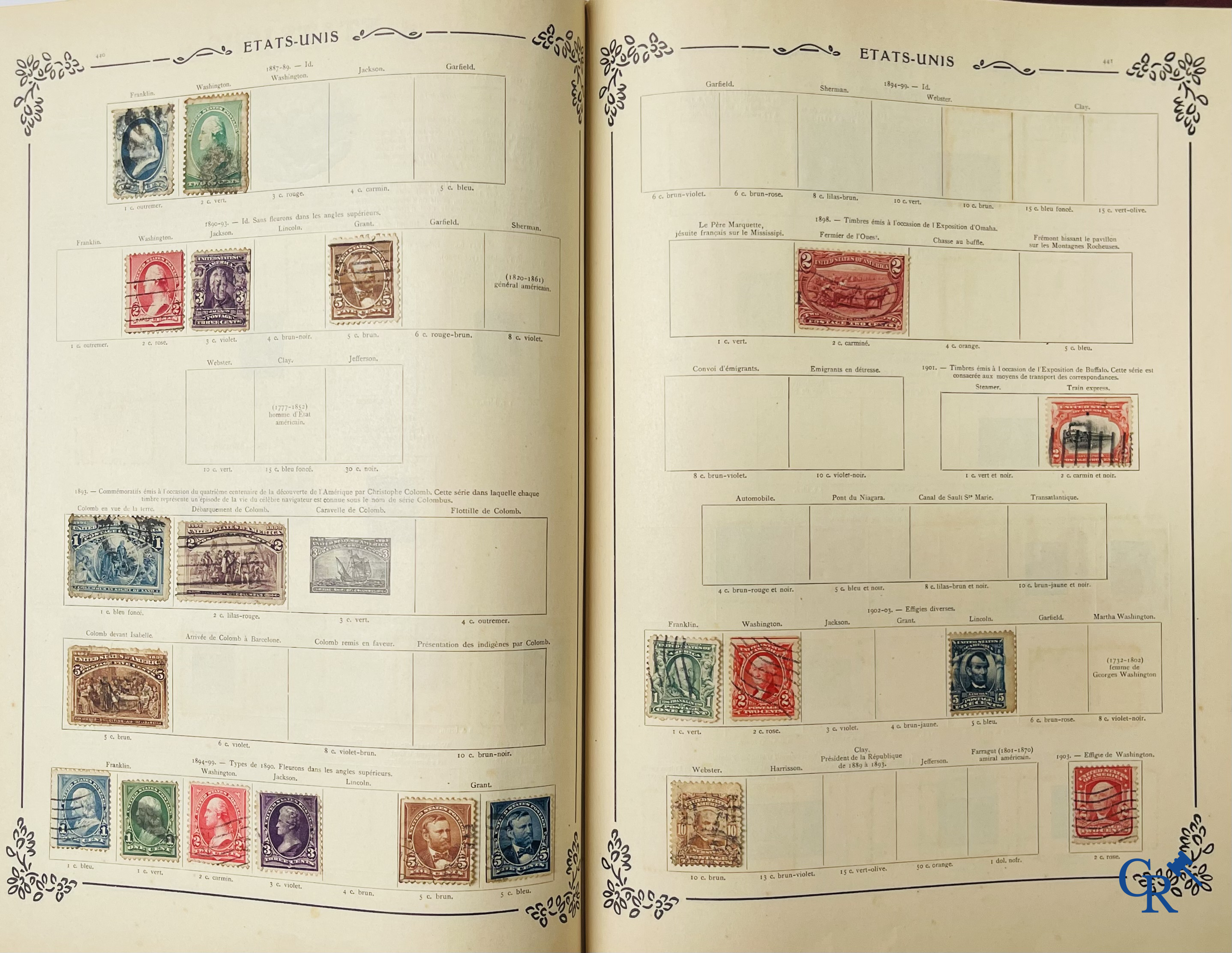 Filatelie. Yvert & Tellier. Album Historique & Géographique de Timbres-Poste des cinq Parties du Monde. 9ème Edition.