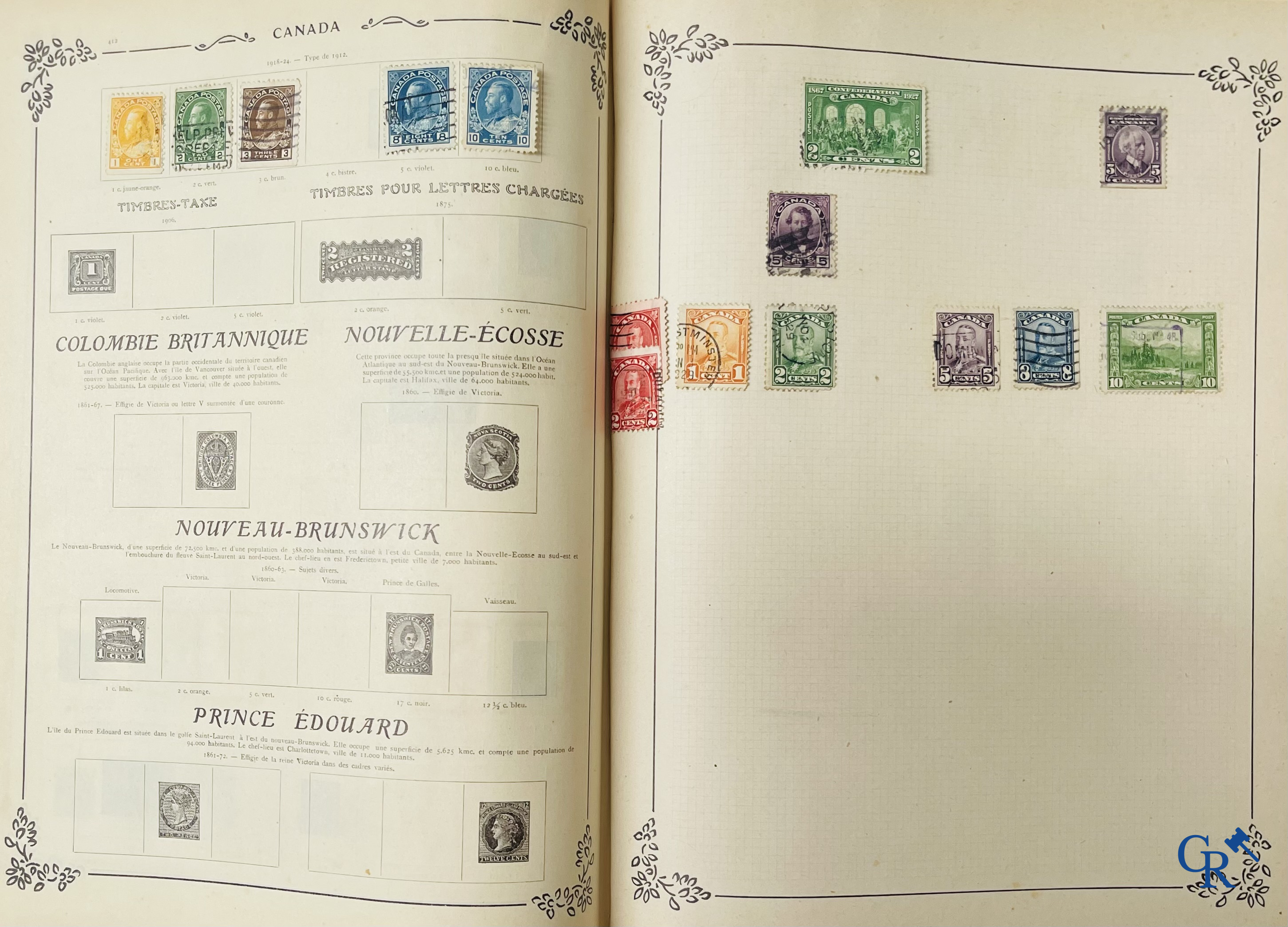 Filatelie. Yvert & Tellier. Album Historique & Géographique de Timbres-Poste des cinq Parties du Monde. 9ème Edition.