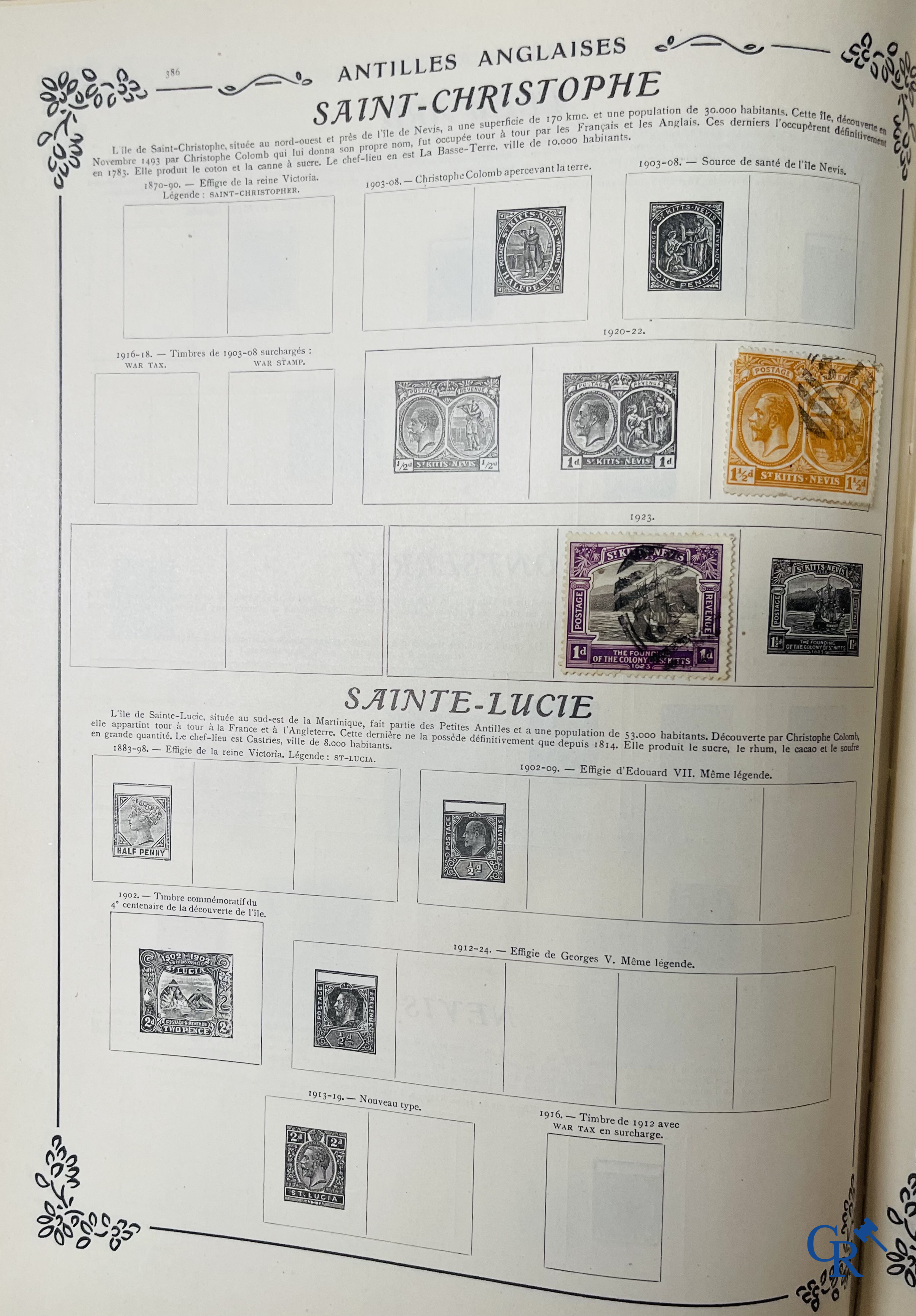 Filatelie. Yvert & Tellier. Album Historique & Géographique de Timbres-Poste des cinq Parties du Monde. 9ème Edition.