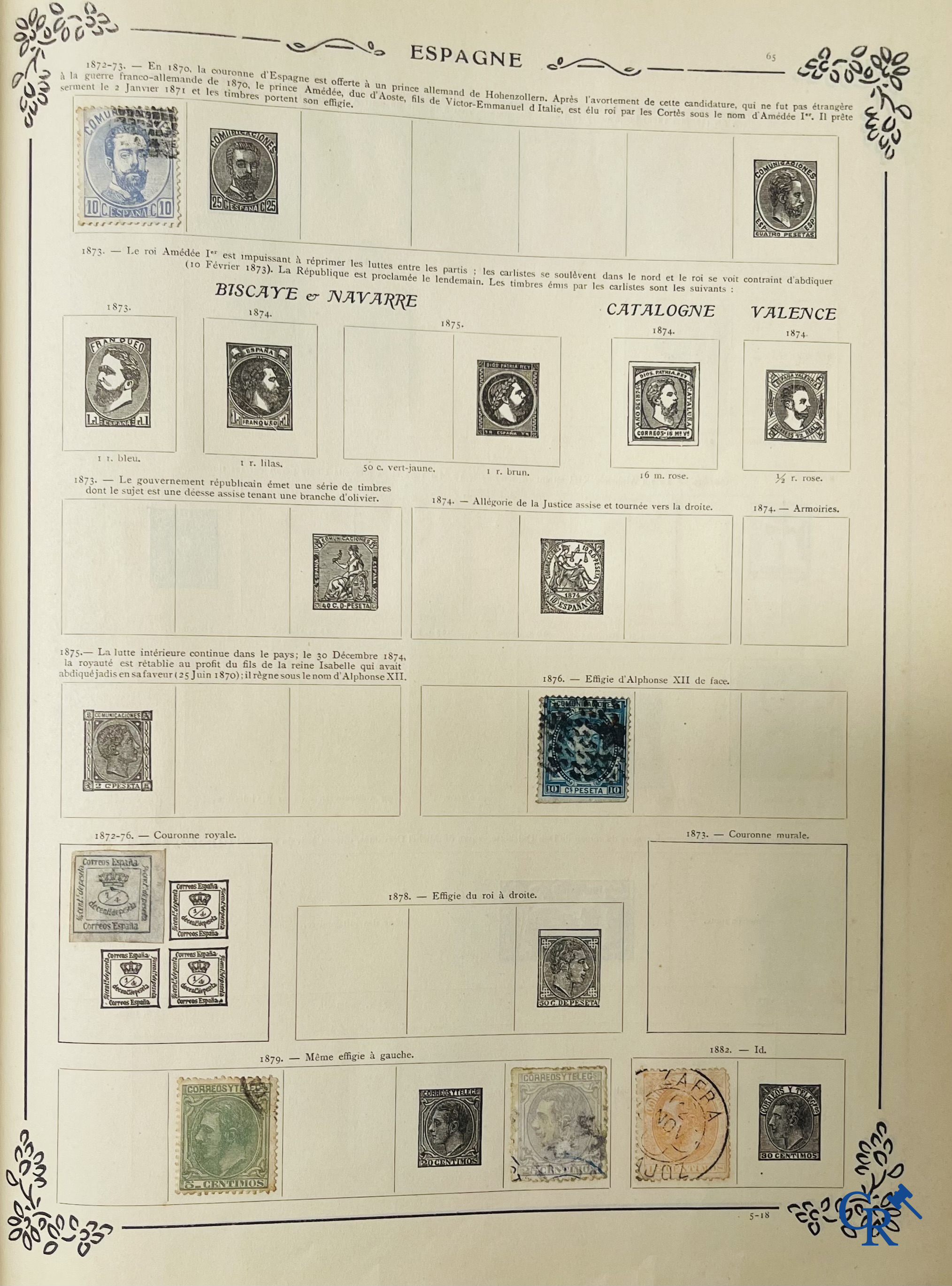 Filatelie. Yvert & Tellier. Album Historique & Géographique de Timbres-Poste des cinq Parties du Monde. 9ème Edition.