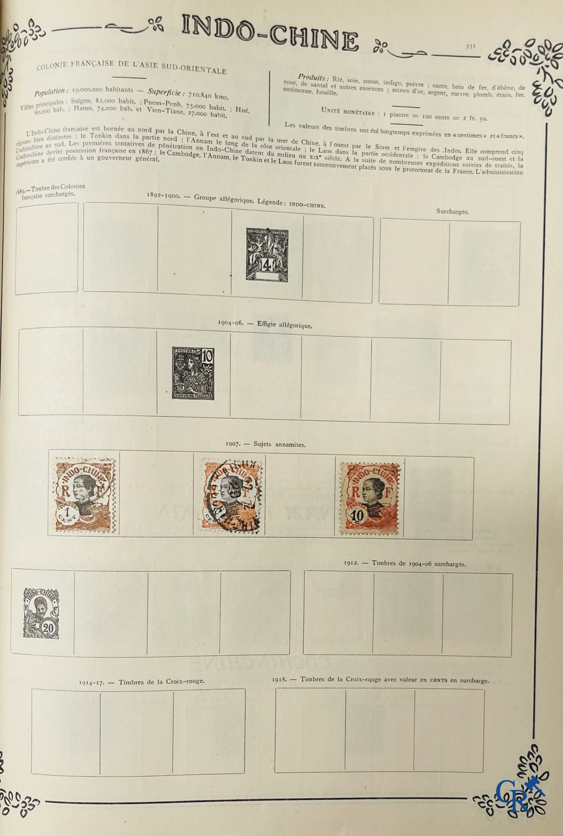 Filatelie. Yvert & Tellier. Album Historique & Géographique de Timbres-Poste des cinq Parties du Monde. 9ème Edition.